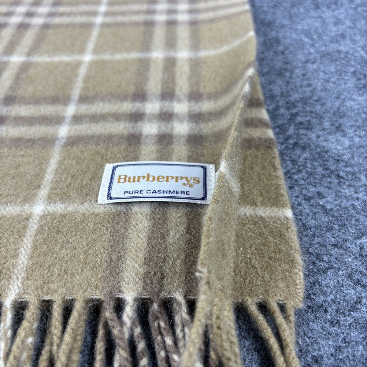 Burberry × Vintage Burberry Scarf # D703 # Muffler # Neckwear Size ONE SIZE - 4 Thumbnail