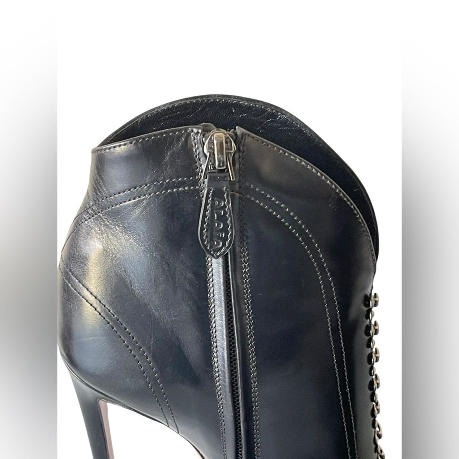 Alaia Alaia embellished black glossed-leather ankle boots IT 39 Size US 8.5 / IT 38.5 - 7 Thumbnail