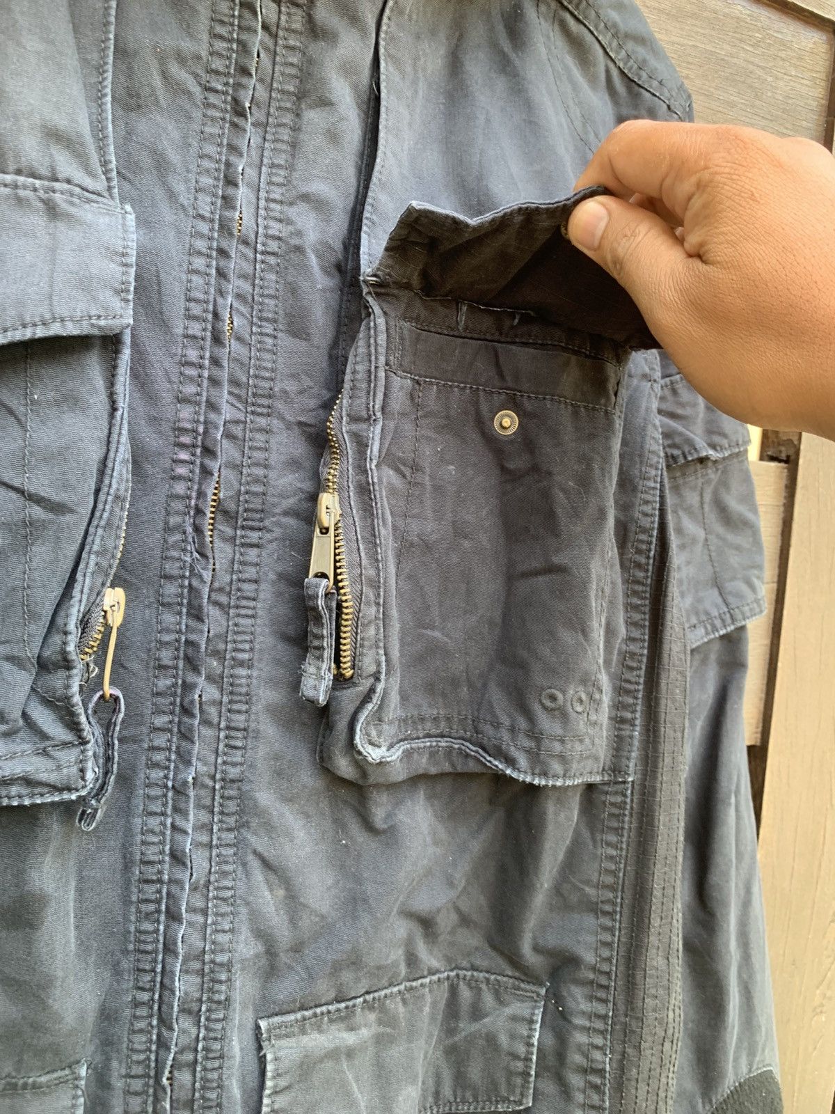 Ma+ Japanese Raw Washed Utility Multi Pocket Jacket Size US XL / EU 56 / 4 - 7 Thumbnail