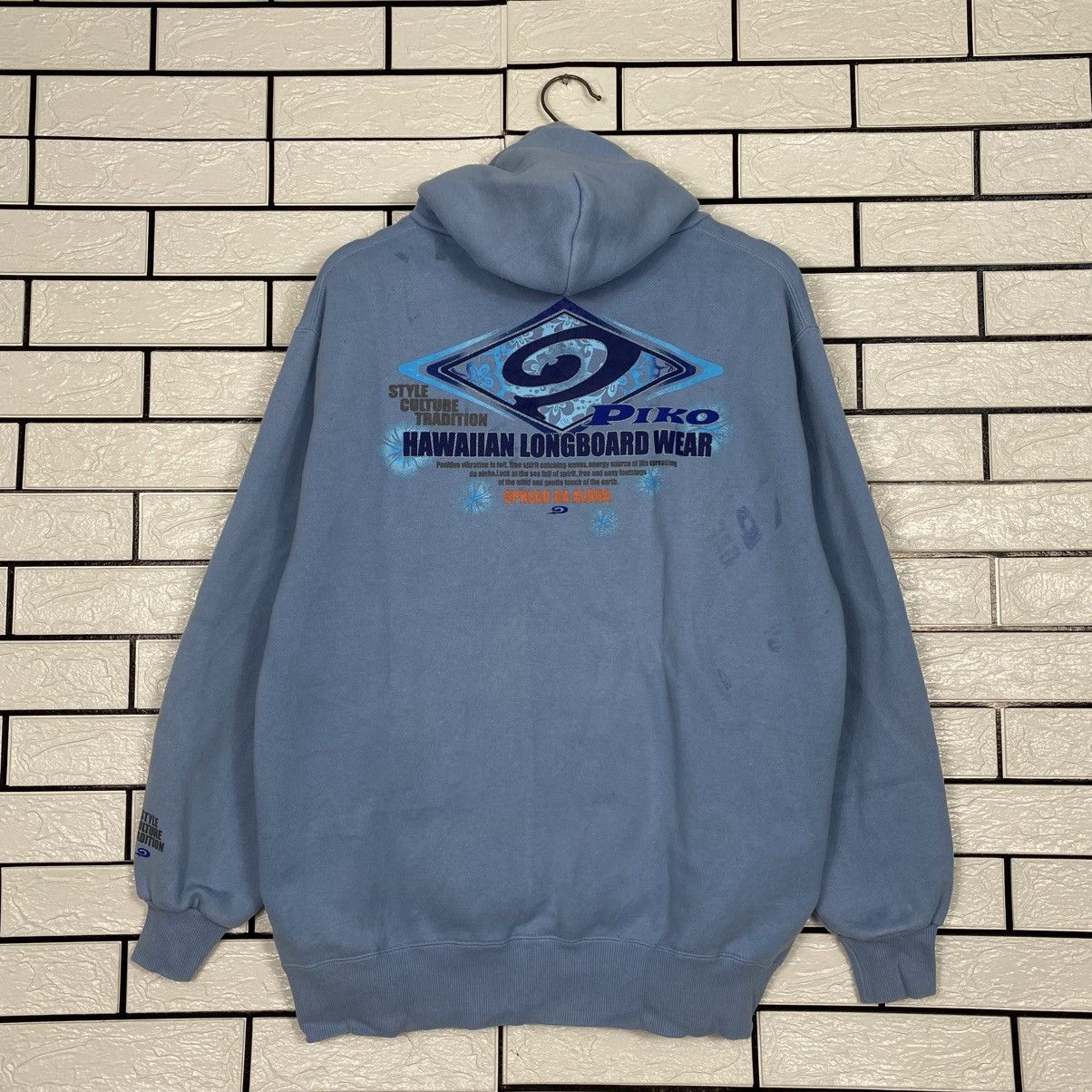 Japanese Brand 📌Vintage Hoodie Pull Over Piko Hawaii big Logo Size US L / EU 52-54 / 3 - 9 Thumbnail