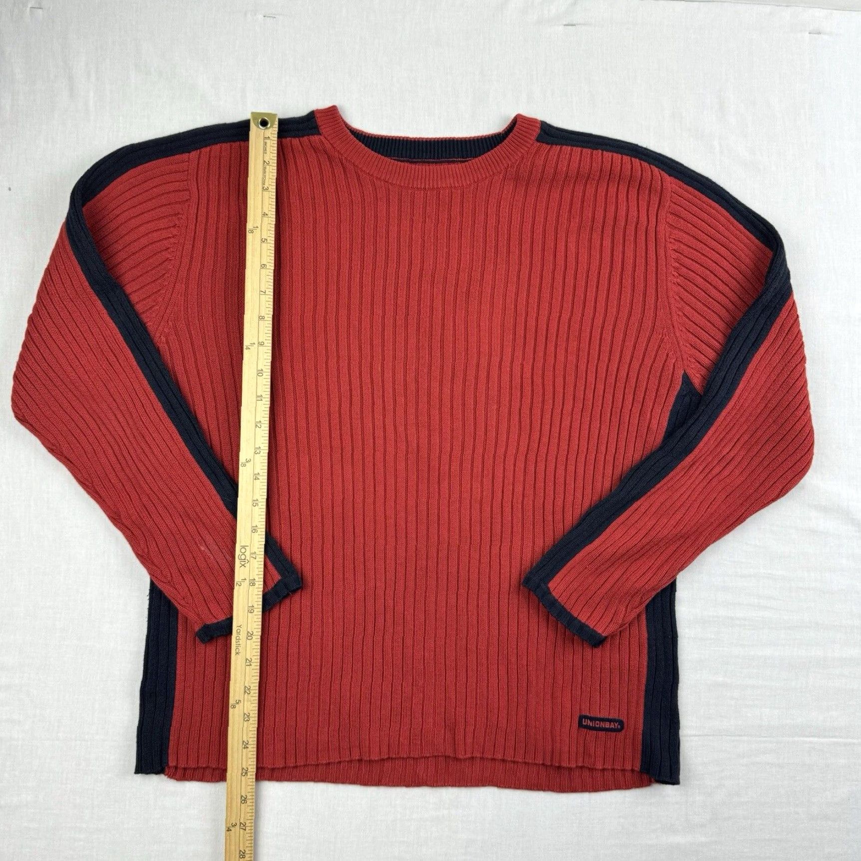 Vintage VINTAGE Union Bay Sweater Shirt Adult XL Red Striped Pullover 90s Grunge Mens Size US XL / EU 56 / 4 - 5 Thumbnail