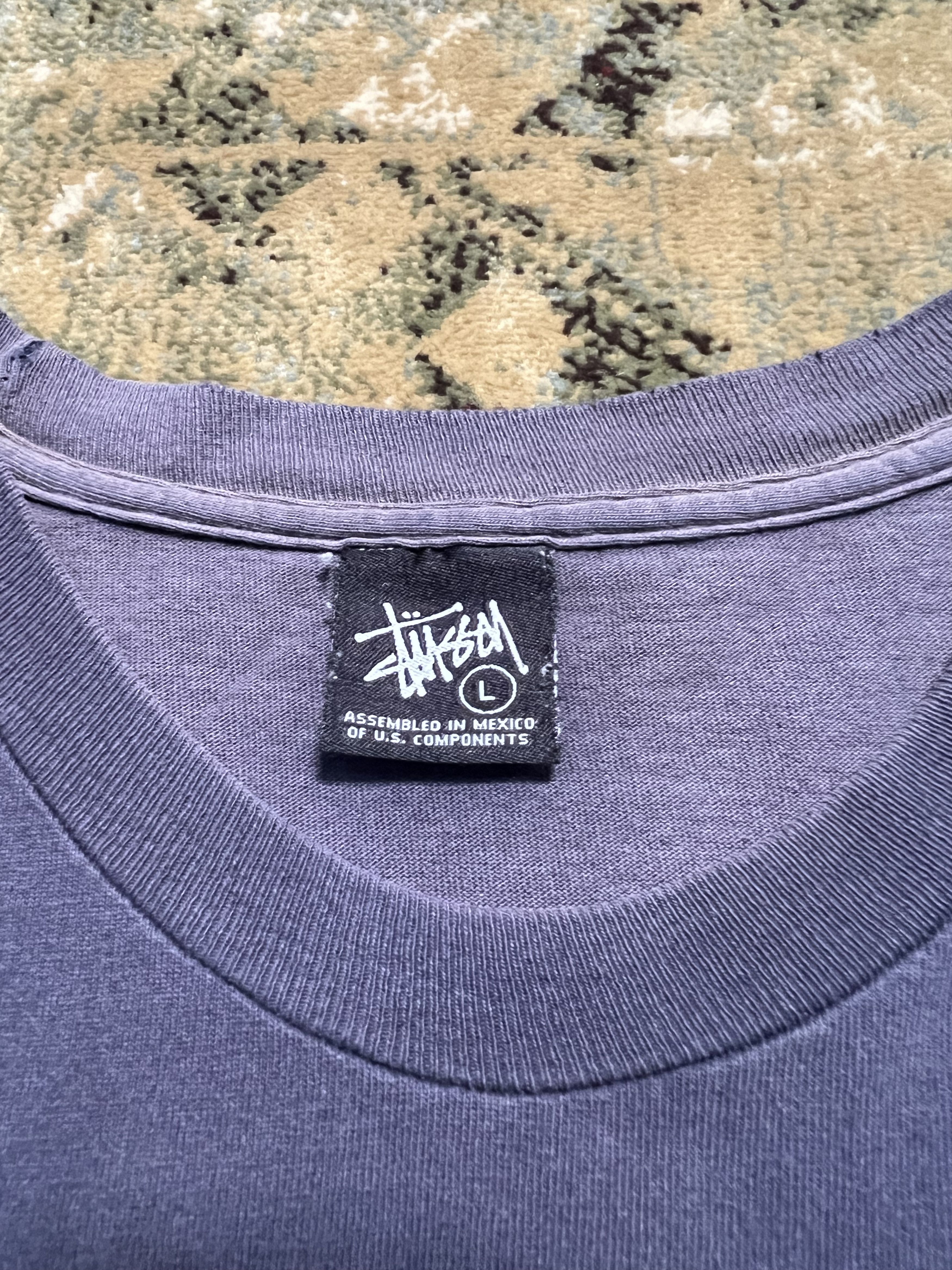 Stussy × Vintage 00s Stussy Iconic Logo N4 Faded Tshirt Tee y2k style Size US M / EU 48-50 / 2 - 2 Thumbnail
