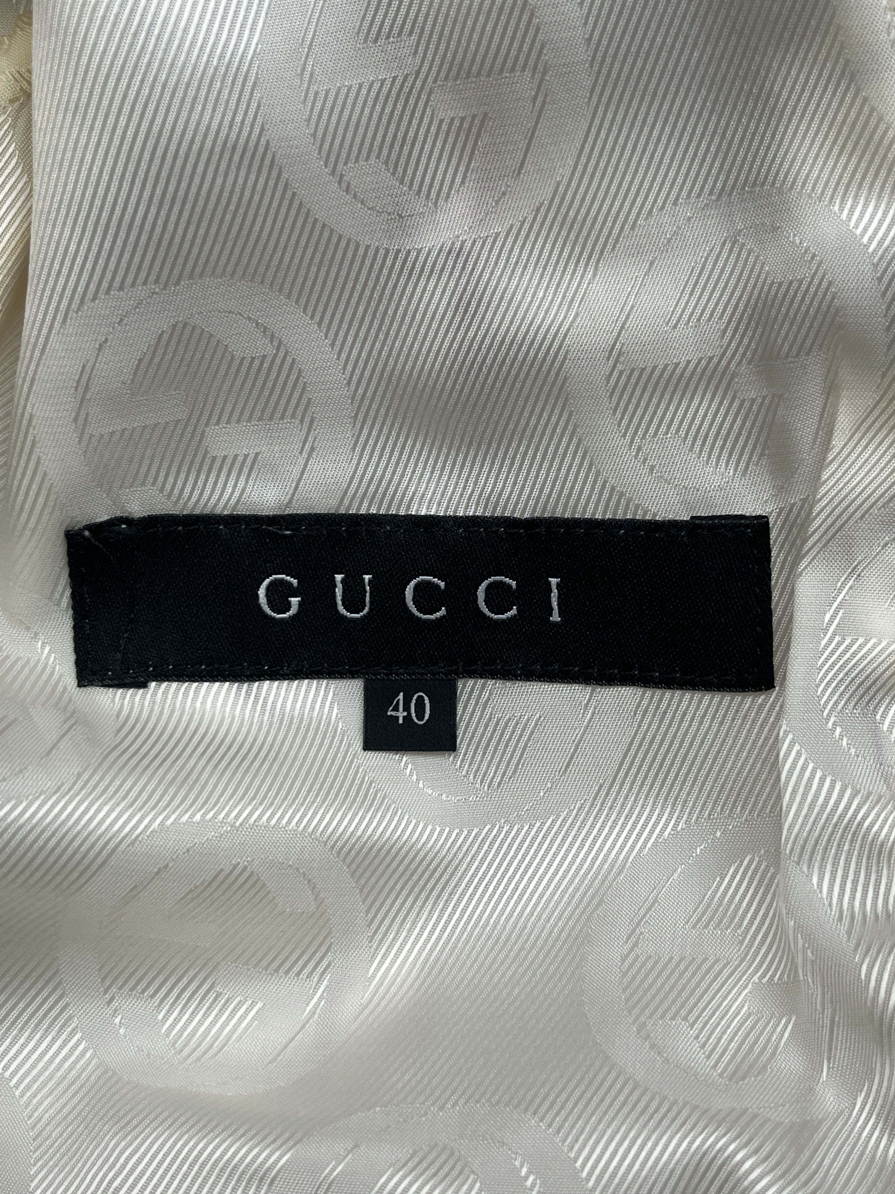 Gucci Gucci Beige Jacket With Red Floral Pattern Size S / US 4 / IT 40 - 5 Thumbnail