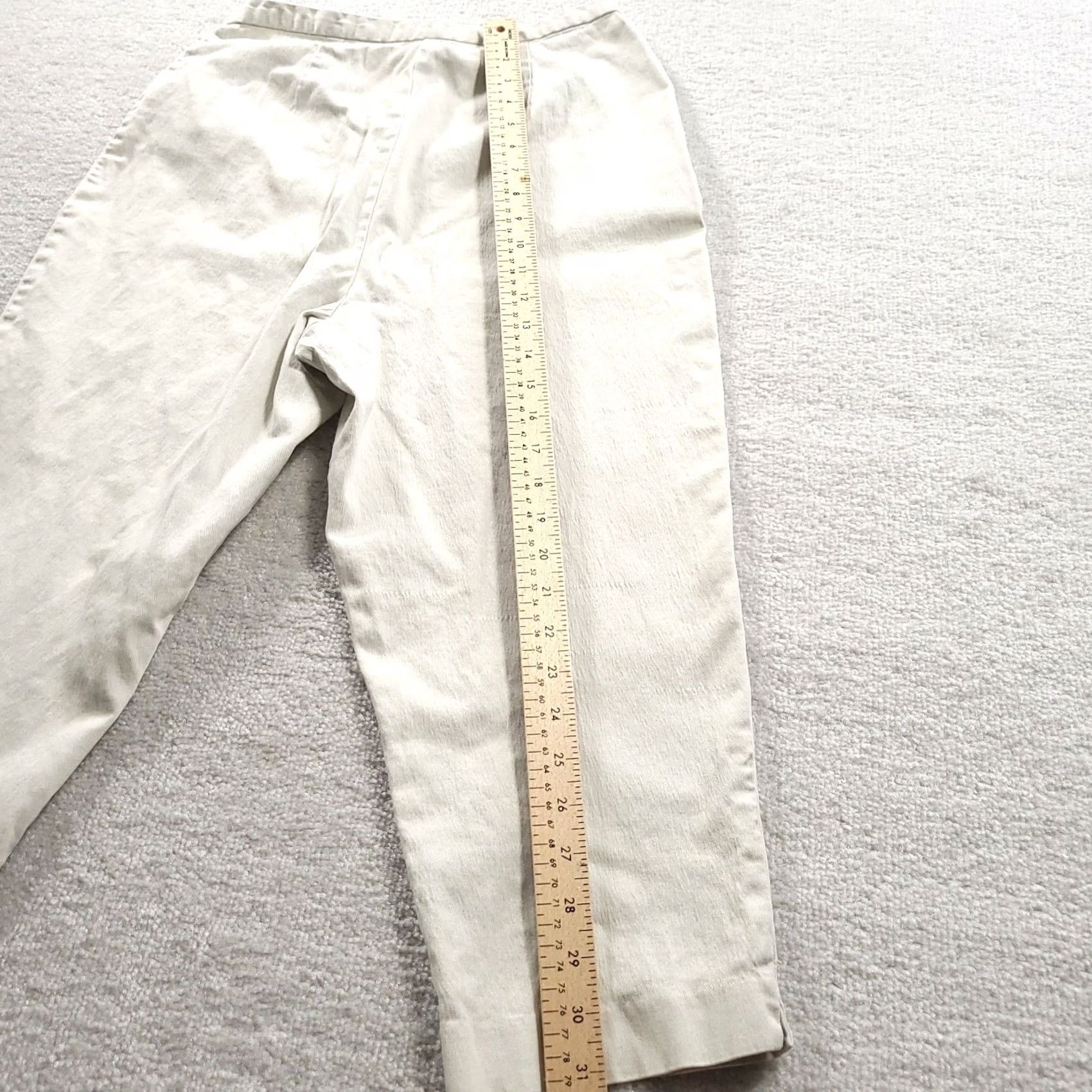 Vintage Marsh Landing Womens Cropped Pants White Pockets Stretch Capris Size 28" / US 6 / IT 42 - 4 Thumbnail