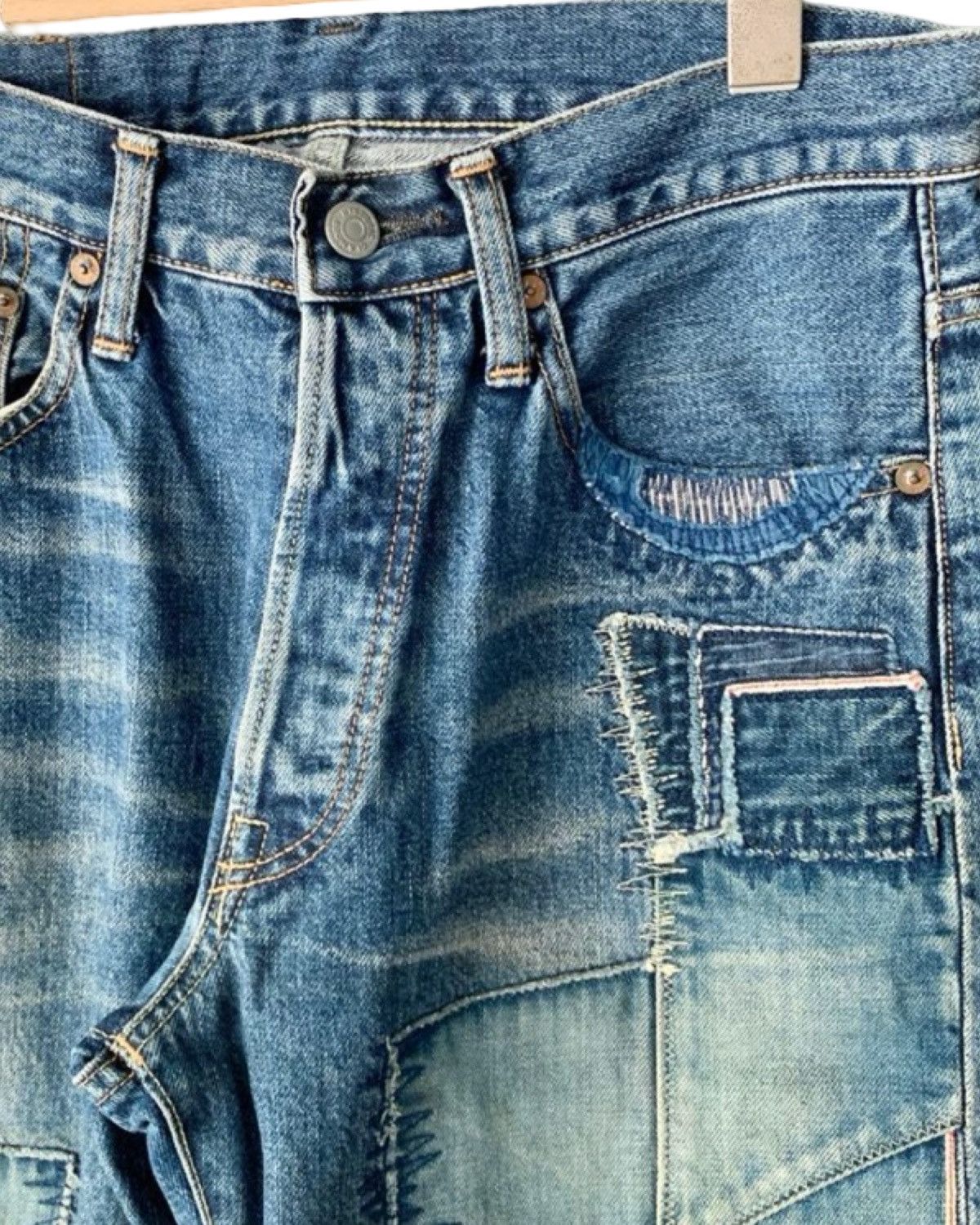 Hysteric Glamour Patch Work Reconstructed Selvedge Japanese Denim Jeans Size US 30 / EU 46 - 5 Thumbnail