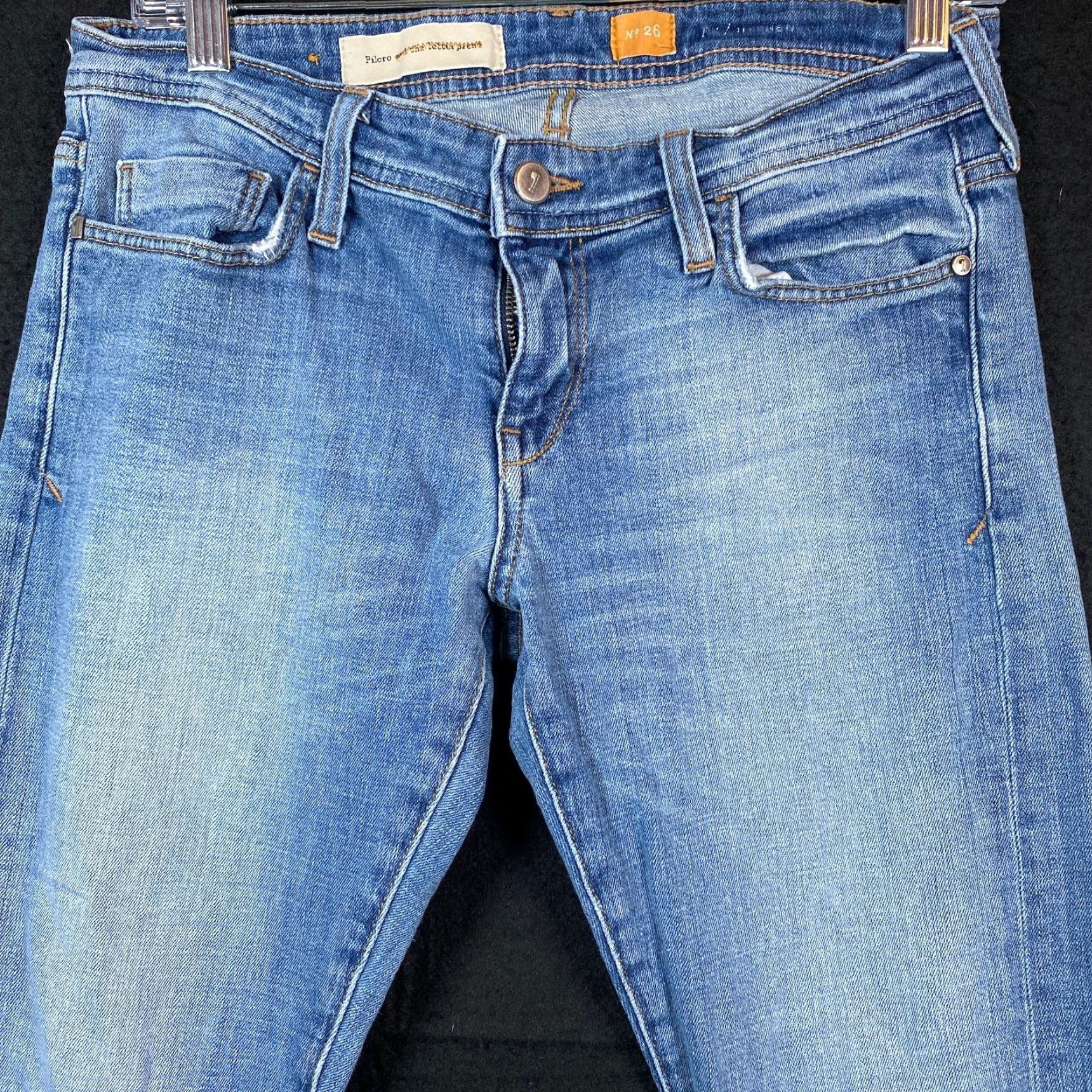 Vintage Pilcro and the Letterpress Womens Jeans Blue Denim Cropped Ankle Stretch 26 Size 26" / US 2 / IT 38 - 2 Thumbnail