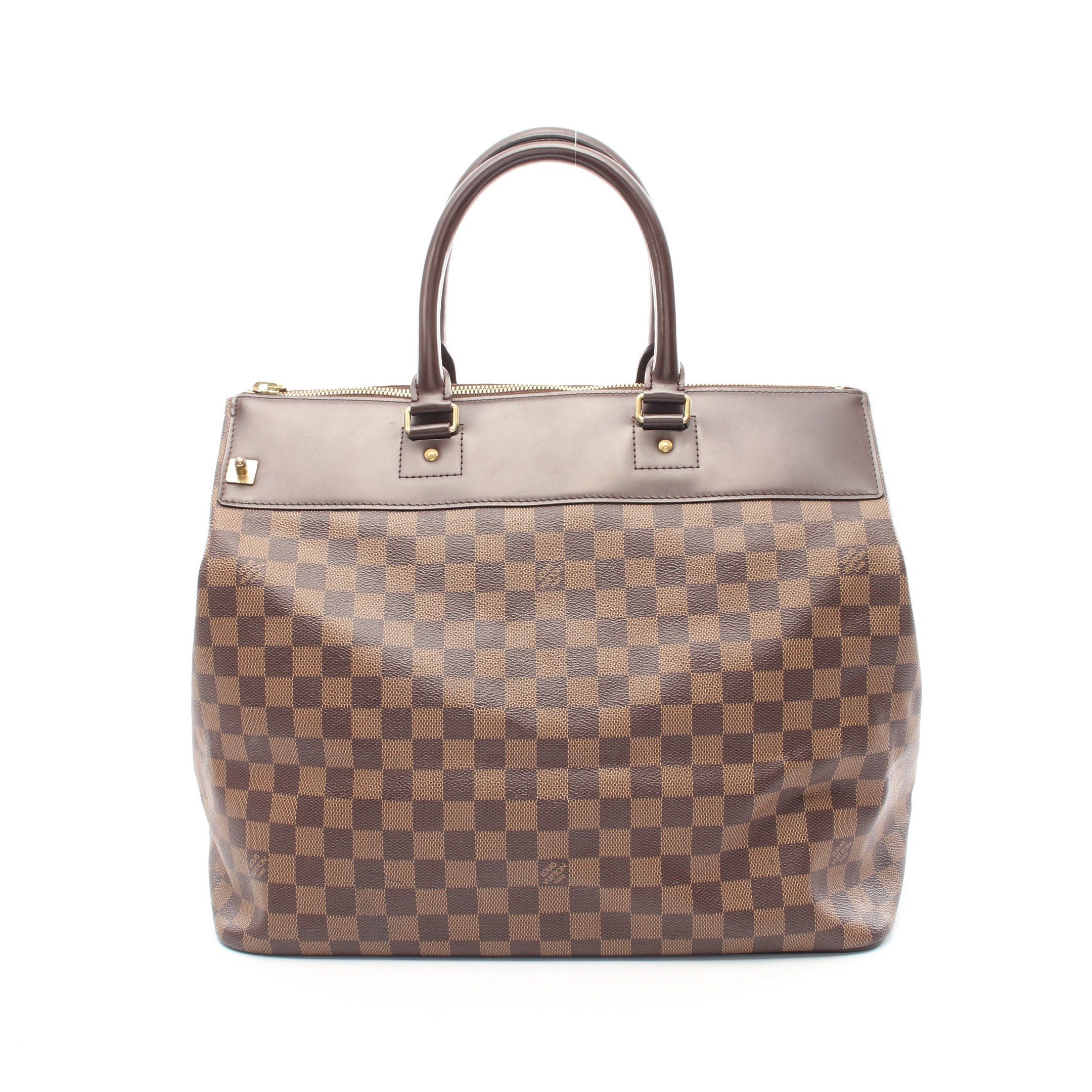 Louis Vuitton Louis Vuitton Greenwich Pm Damier Ebene Boston Bag Leather Brown Size ONE SIZE - 1 Thumbnail
