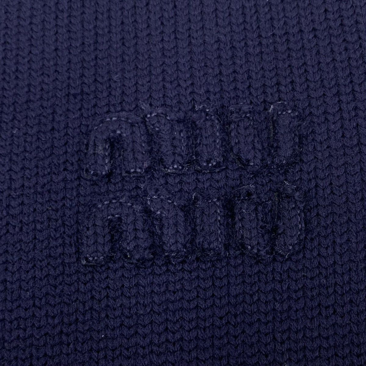 Miu Miu MiuMiu Navy Logo Embroidered Short Sleeve Knit Dress K26WX Size XS / US 0-2 / IT 36-38 - 5 Thumbnail