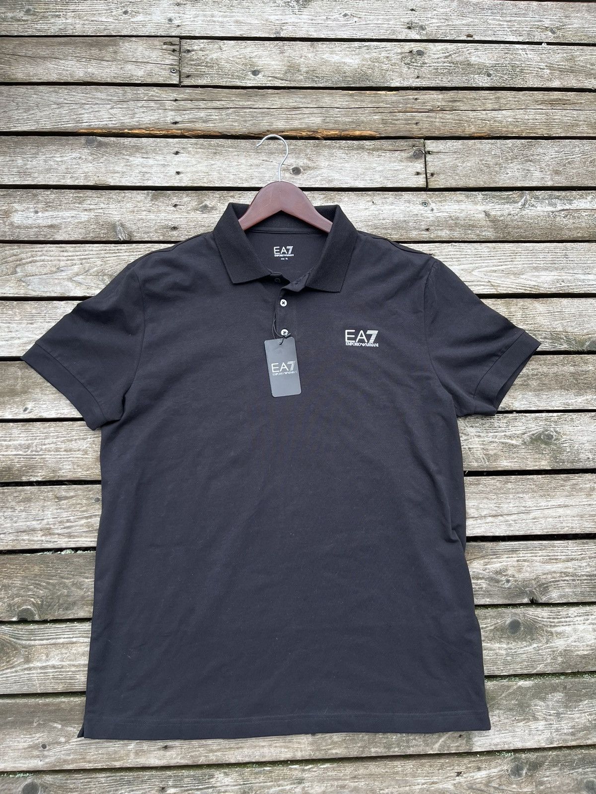 image of Ea7 Emporio Armani Polo Shirt in Black, Men's (Size XL)