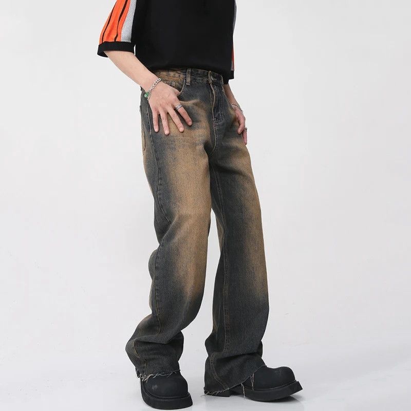 Japanese Brand × Jean Men Burrs Jeans Straight Denim Size US 33 - 3 Thumbnail