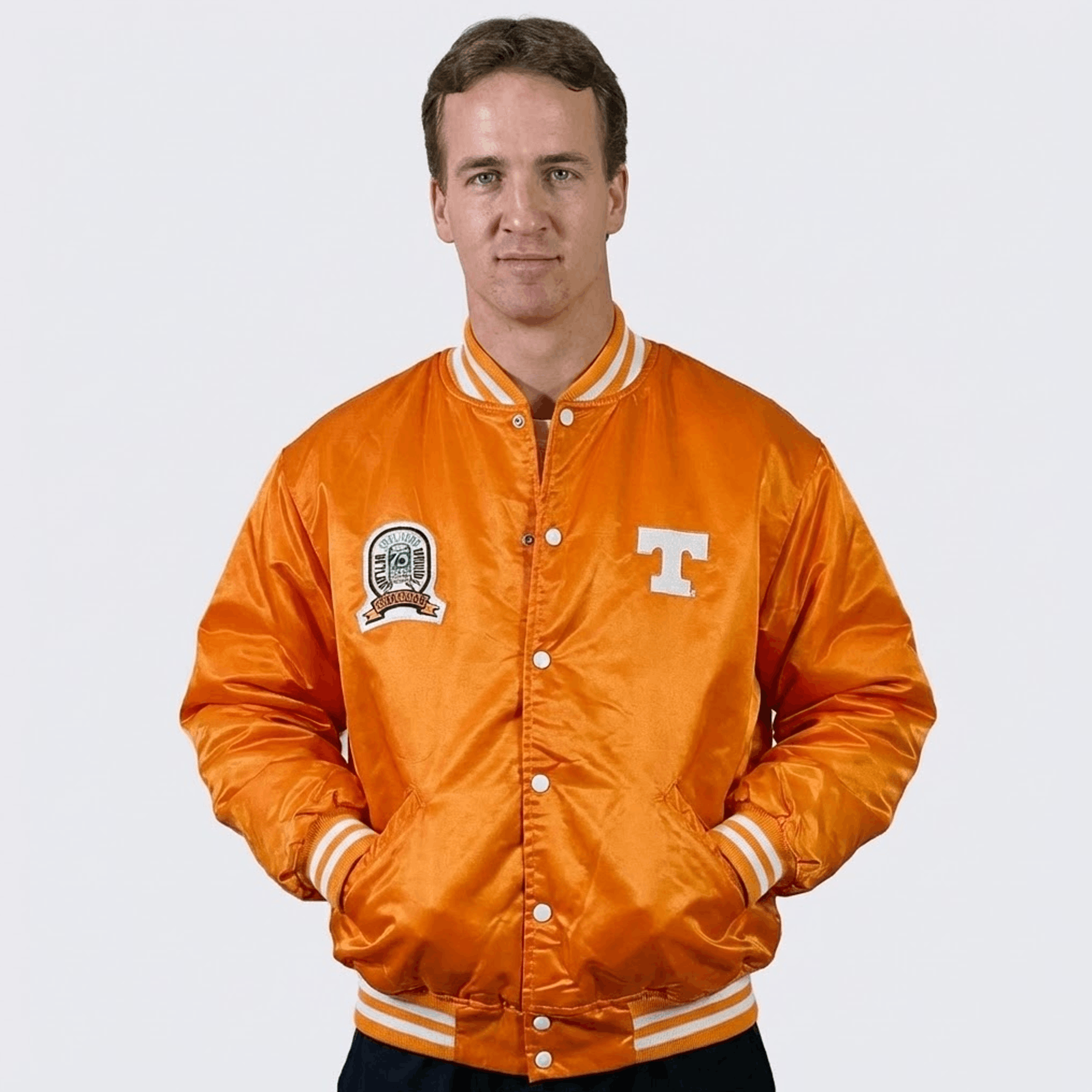 NCAA Tennessee Volunteers Vintage 90s Starter Style Bomber Jacket Size US XL / EU 56 / 4 - 4 Thumbnail