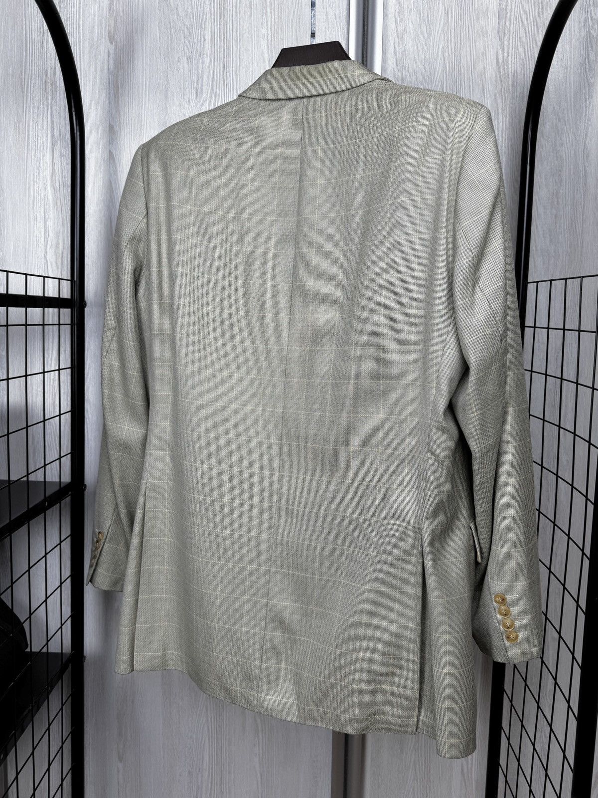 Yves Saint Laurent Yves Saint Laurent vintage checkered 3 button blazer Size 44R - 8 Thumbnail