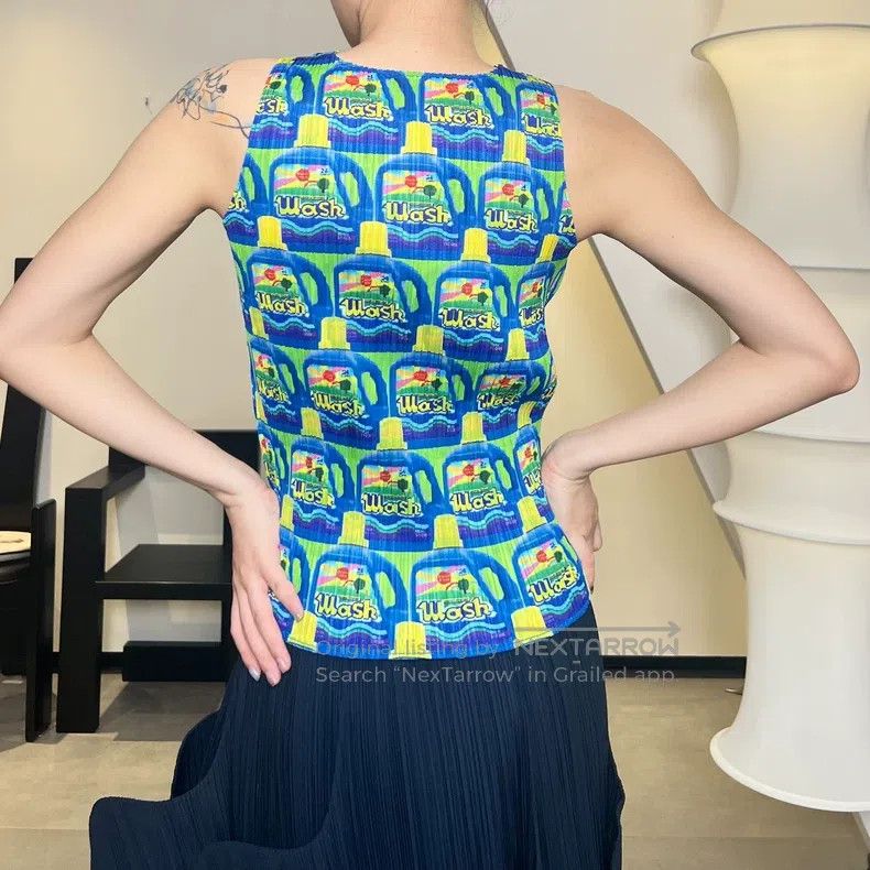 Issey Miyake Issey Miyake Blue Sleeveless Vest Size L / US 10 / IT 46 - 2 Thumbnail