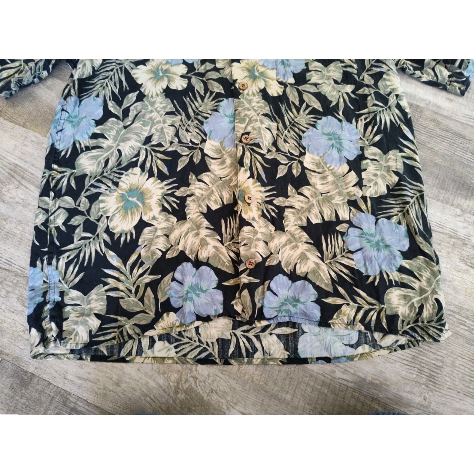 Vintage VINTAGE Pusser's Men's Hawaiian Shirt Short Sleeve Aloha Floral Silk Cotton Blue M Size US M / EU 48-50 / 2 - 3 Thumbnail