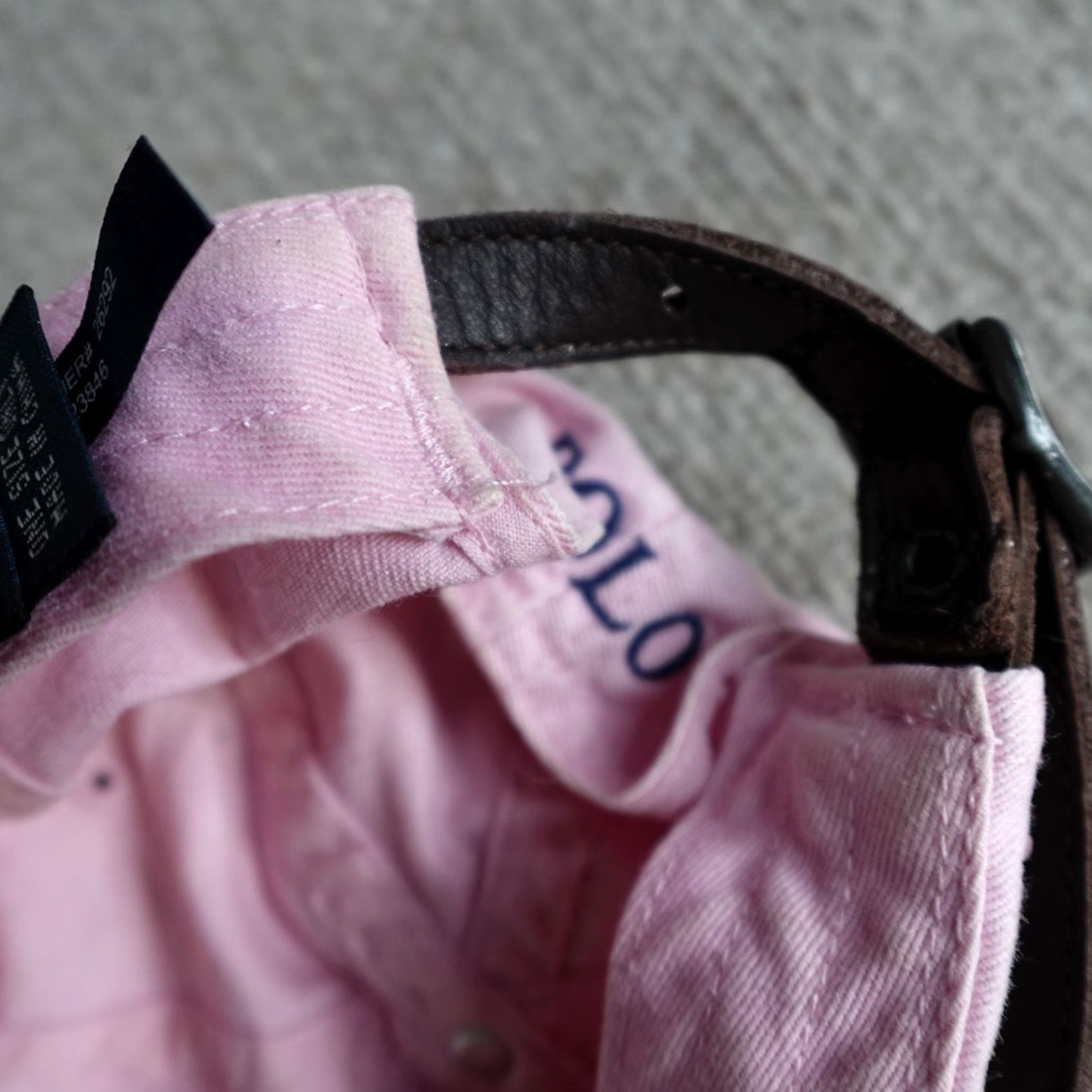 Polo Ralph Lauren VINTAGE Polo Ralph Lauren Hat Pink Dadhat Leather Strapback Baseball Cap Cotton Adjustable Men Pink 90s? Size US M / EU 48-50 / 2 - 7 Thumbnail