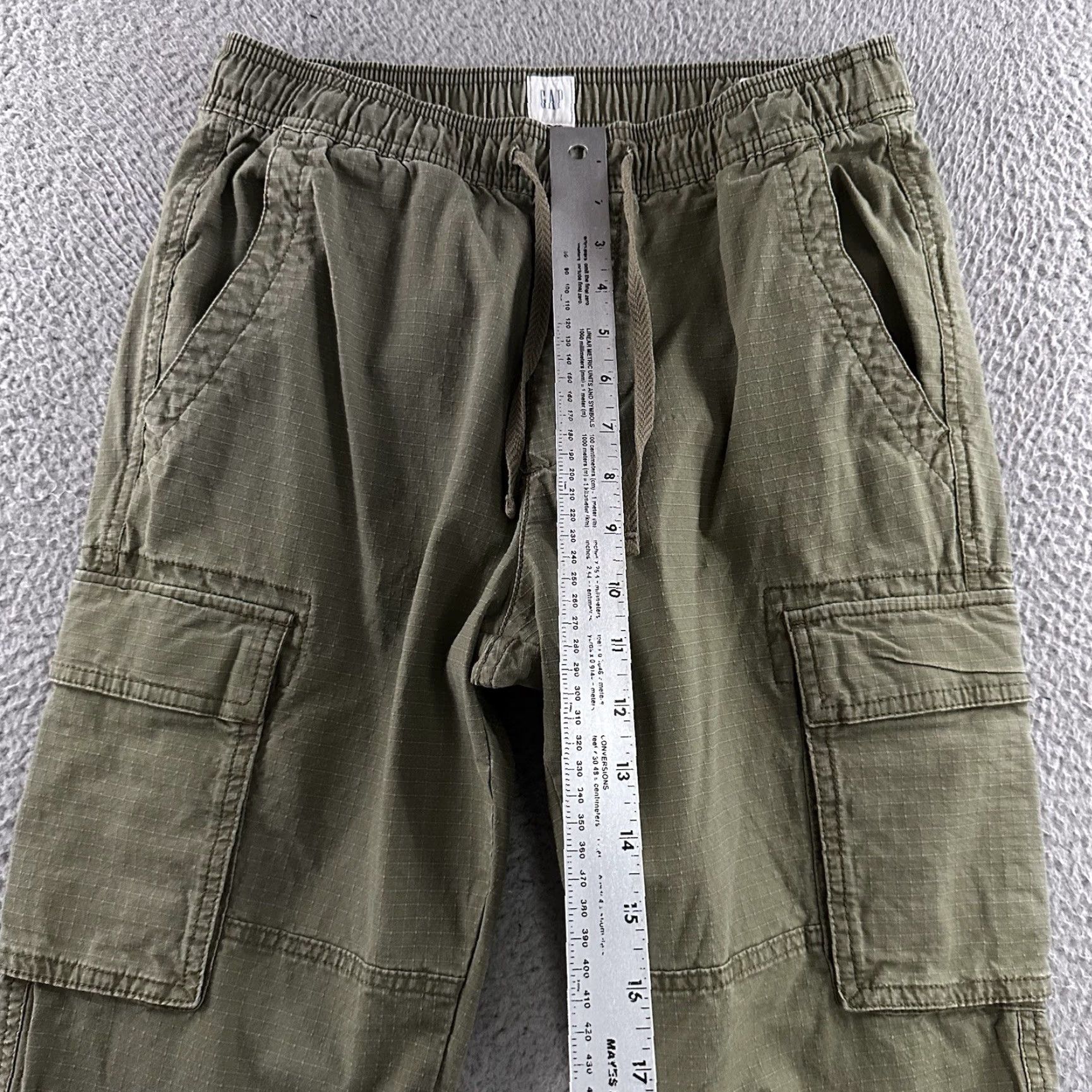Gap Gap Mens Pants Green Size XS Utility Ripstop Pant Tapered Stretch Cotton Blend Size US 27 - 6 Thumbnail