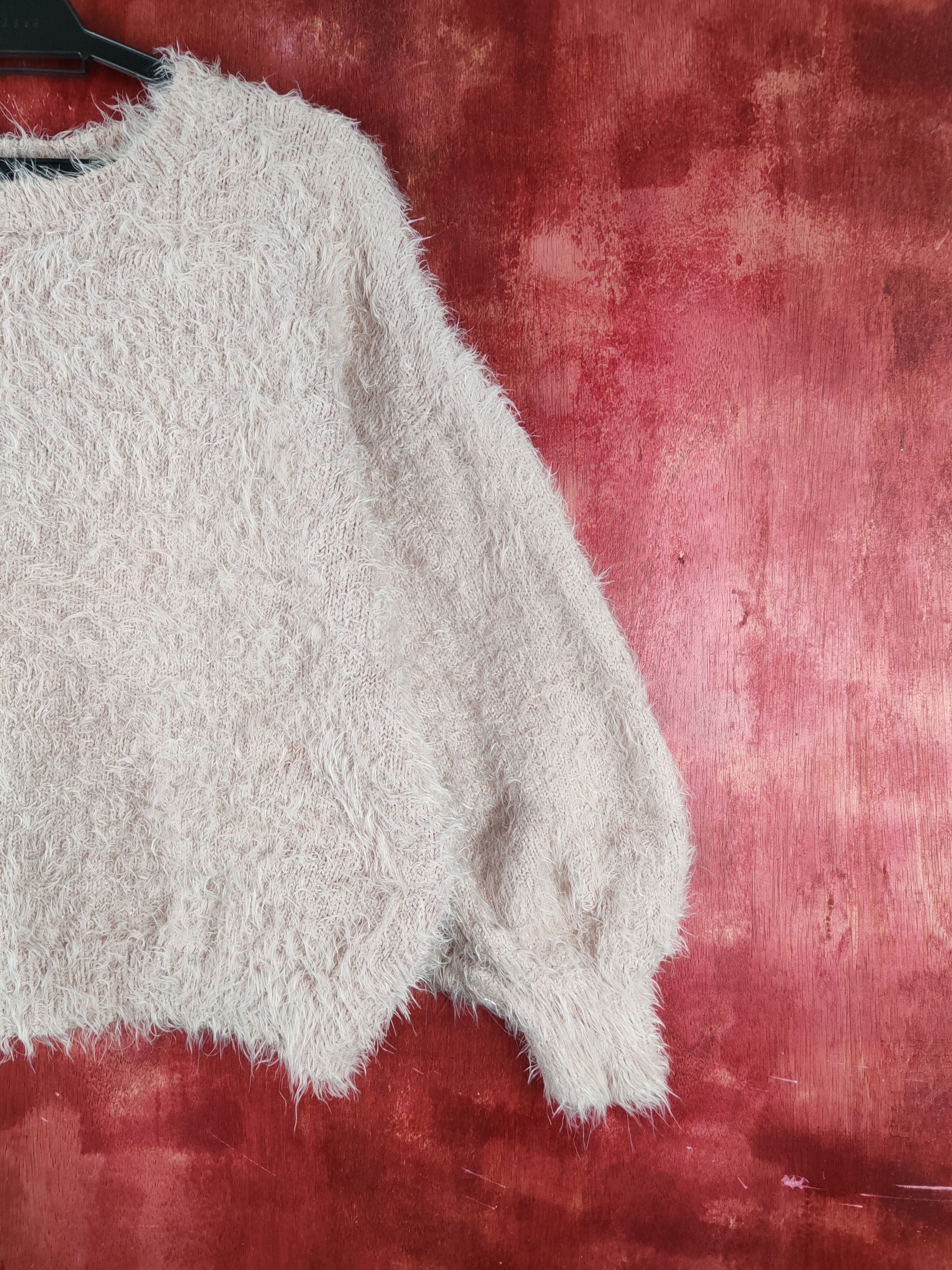 GU × Japanese Brand GU Pink Shag Shaggy Fur Mohair Knitwear #S2190 Size L / US 10 / IT 46 - 5 Thumbnail