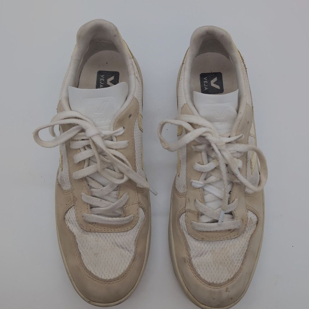 Veja Veja Sz 9 V-10 J-MESH JUTE WHITE Off-White Sneakers Size US 9 / IT 39 - 3 Thumbnail