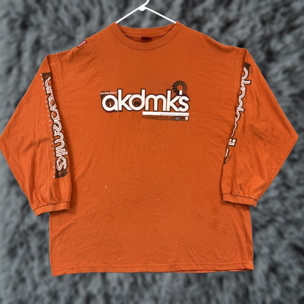Akademiks VINTAGE Akademiks Shirt Men 3XL Orange Long Sleeve Grunge Streetwear Hip Hop Y2K Size US XXL / EU 58 / 5 - 1 Thumbnail