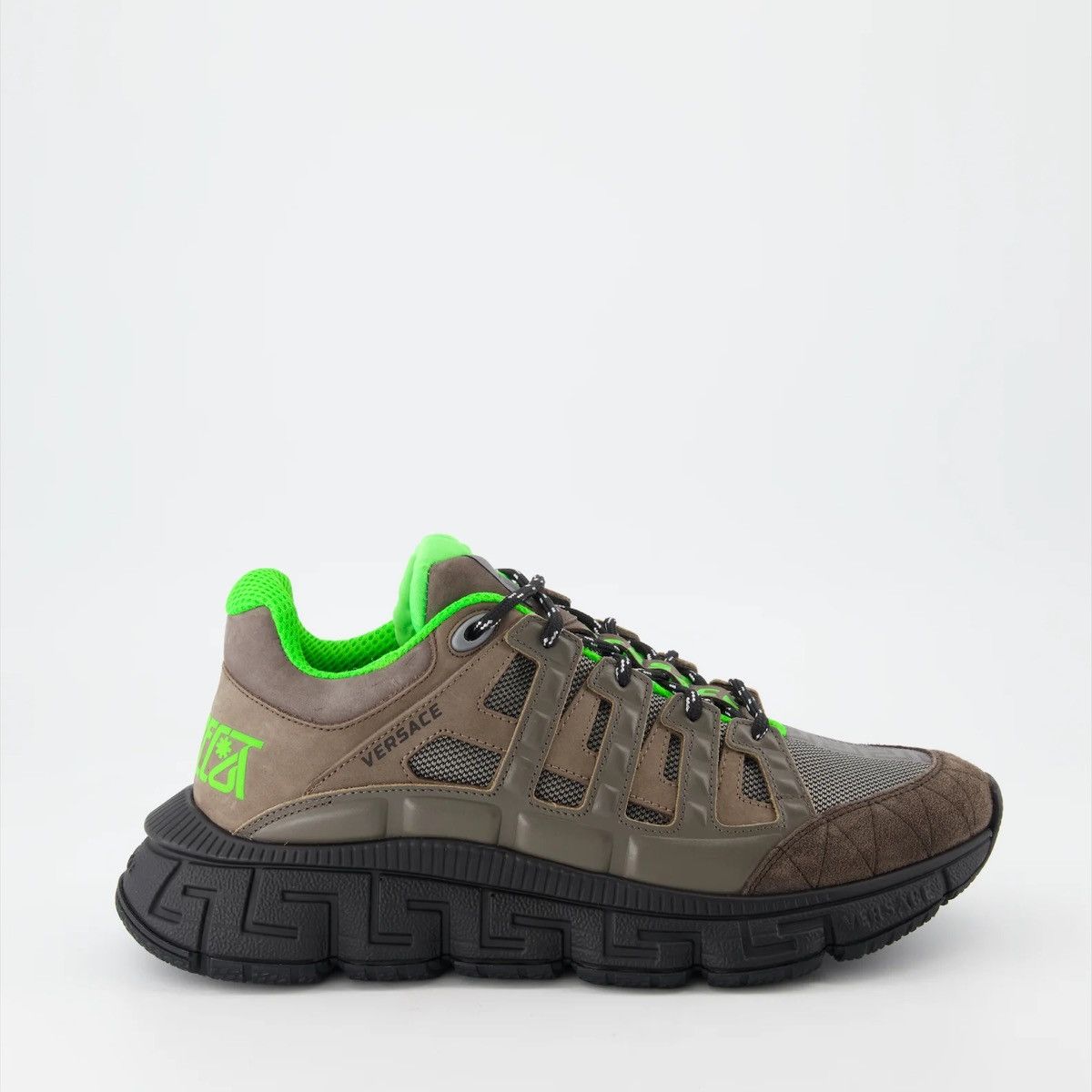 Versace Versace Trigreca Low Top Sneaker (Men) PEPPER/ TAUPE Size US 10 / EU 43 - 8 Thumbnail