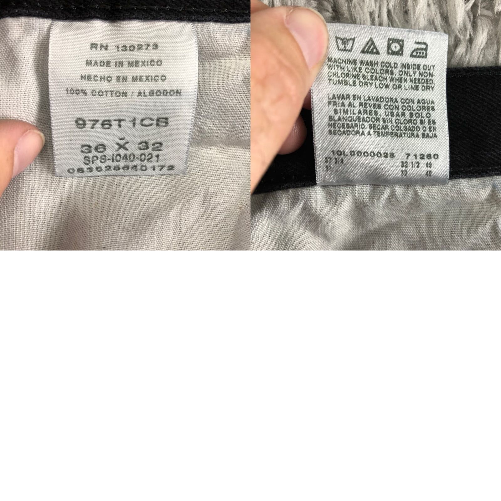 Wrangler Wrangler Mens Size 36x32 Jeans Dark Wash Black Denim Straight Leg Mid Rise Premium Wool? (No) Size US 36 / EU 52 - 8 Thumbnail