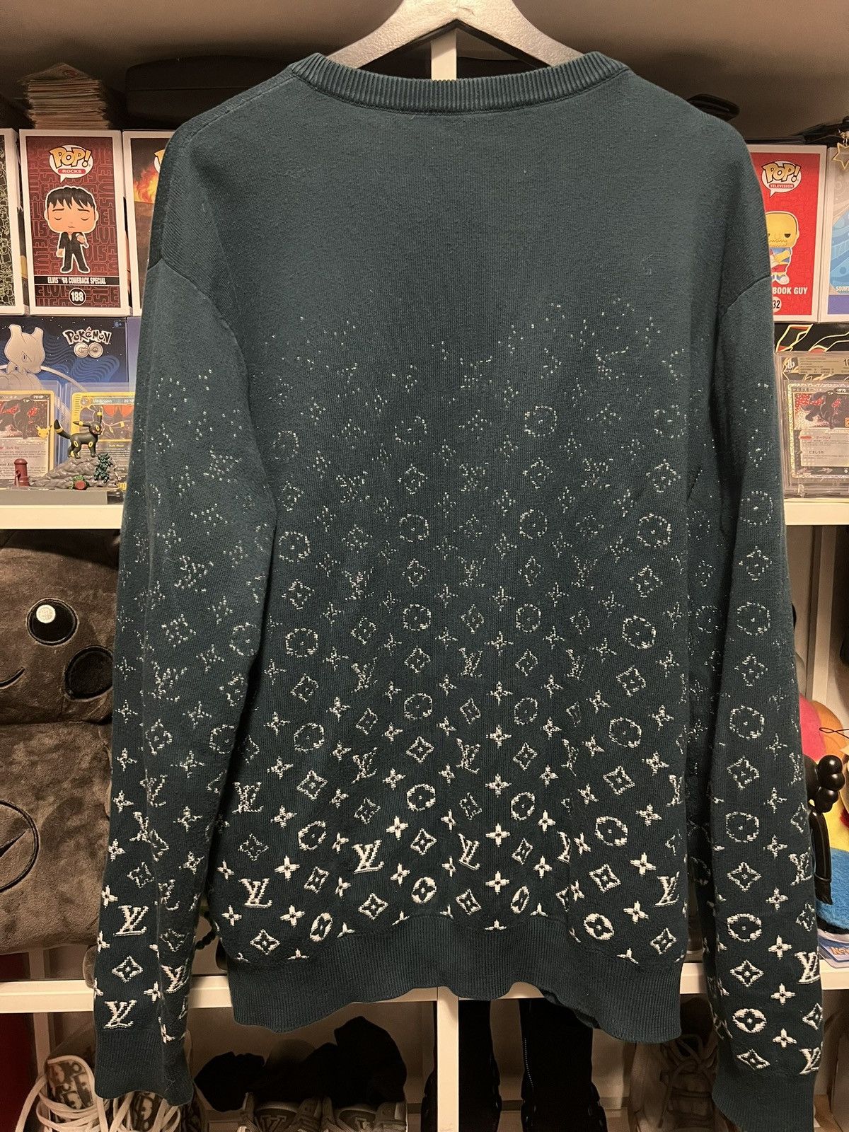 Louis Vuitton Louis Vuitton Turquoise Gradient Monogram Swatshirt Size US L / EU 52-54 / 3 - 2 Thumbnail