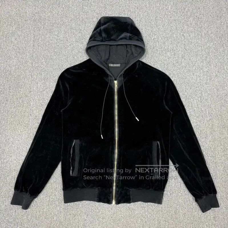 Versace Versace Black Velvet Hoodie for Men . Size US XS / EU 42 / 0 - 1 Thumbnail