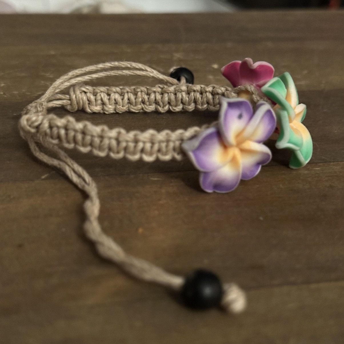Other Woven hibiscus flower adjustable bracelet Size ONE SIZE - 4 Thumbnail