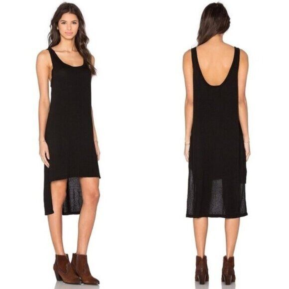 Other LNA Women's Tank Dress High Low Sleeveless Gauze Black XS Size XS / US 0-2 / IT 36-38 - 1 Thumbnail