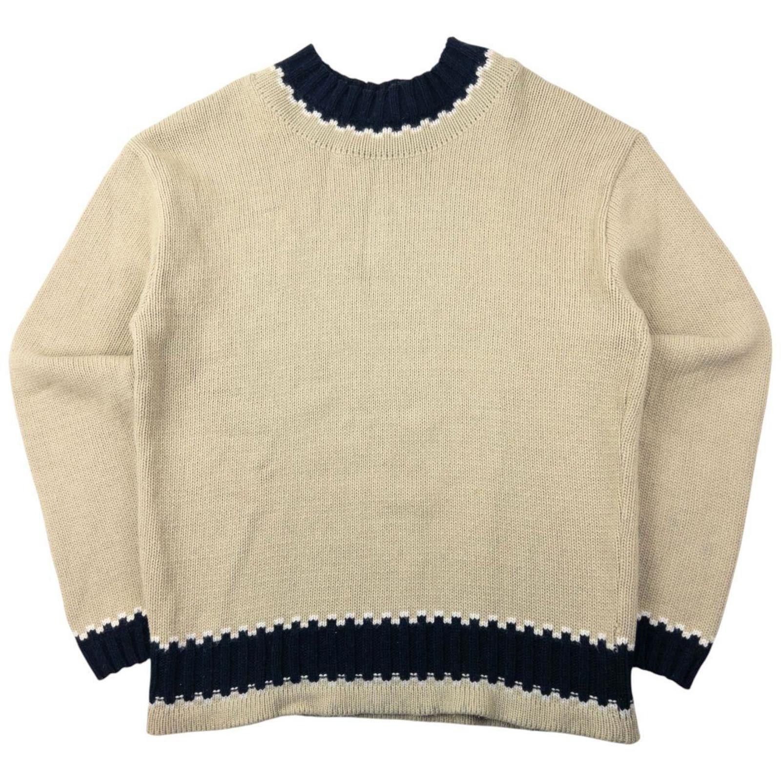 Emporio Armani 2000s Emporio Armani Zip-Up Beige Sweater | Grailed