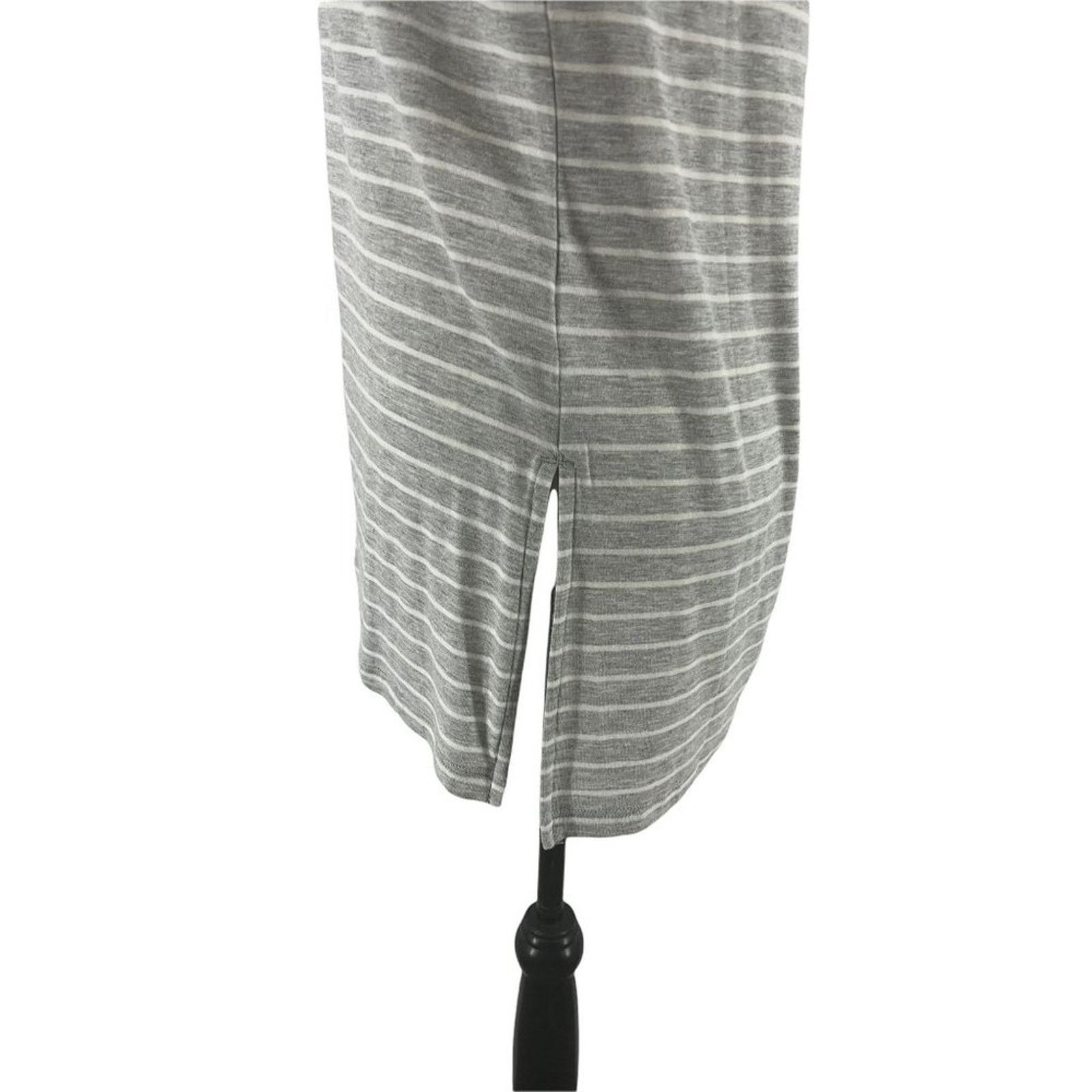 Athleta Athleta Threadlight Striped Long Sleeve Shirt Grey Cream Size S / US 4 / IT 40 - 3 Thumbnail