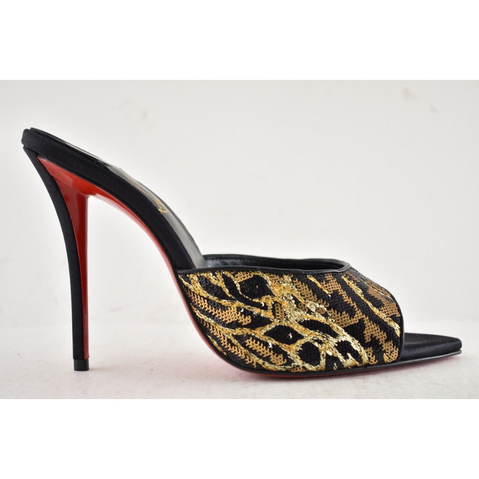 Christian Louboutin Christian Louboutin Miss Z Mule Ocelot Black Heel Pump 38 Size US 7 / IT 37 - 2 Thumbnail