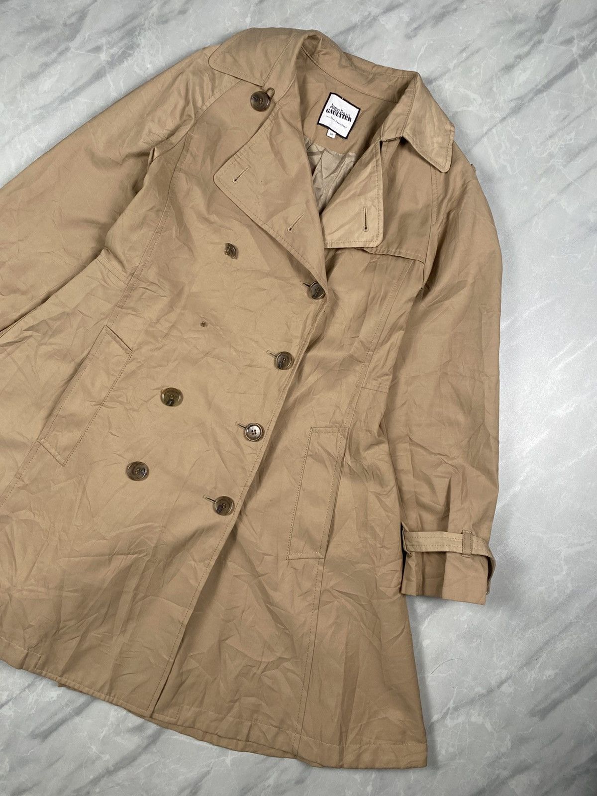 Jean Paul Gaultier Rare JPG for Sept Premieres Light Trench Coat Size M / US 6-8 / IT 42-44 - 2 Thumbnail