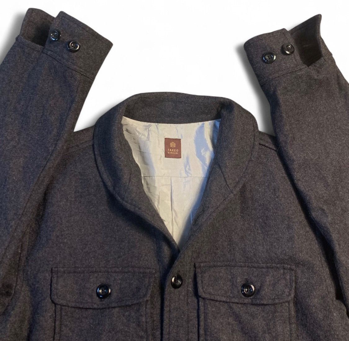 Takeo Kikuchi Takeo Kikuchi Boiled Wool Shirt Jacket Japanese Brand Size US M / EU 48-50 / 2 - 5 Thumbnail