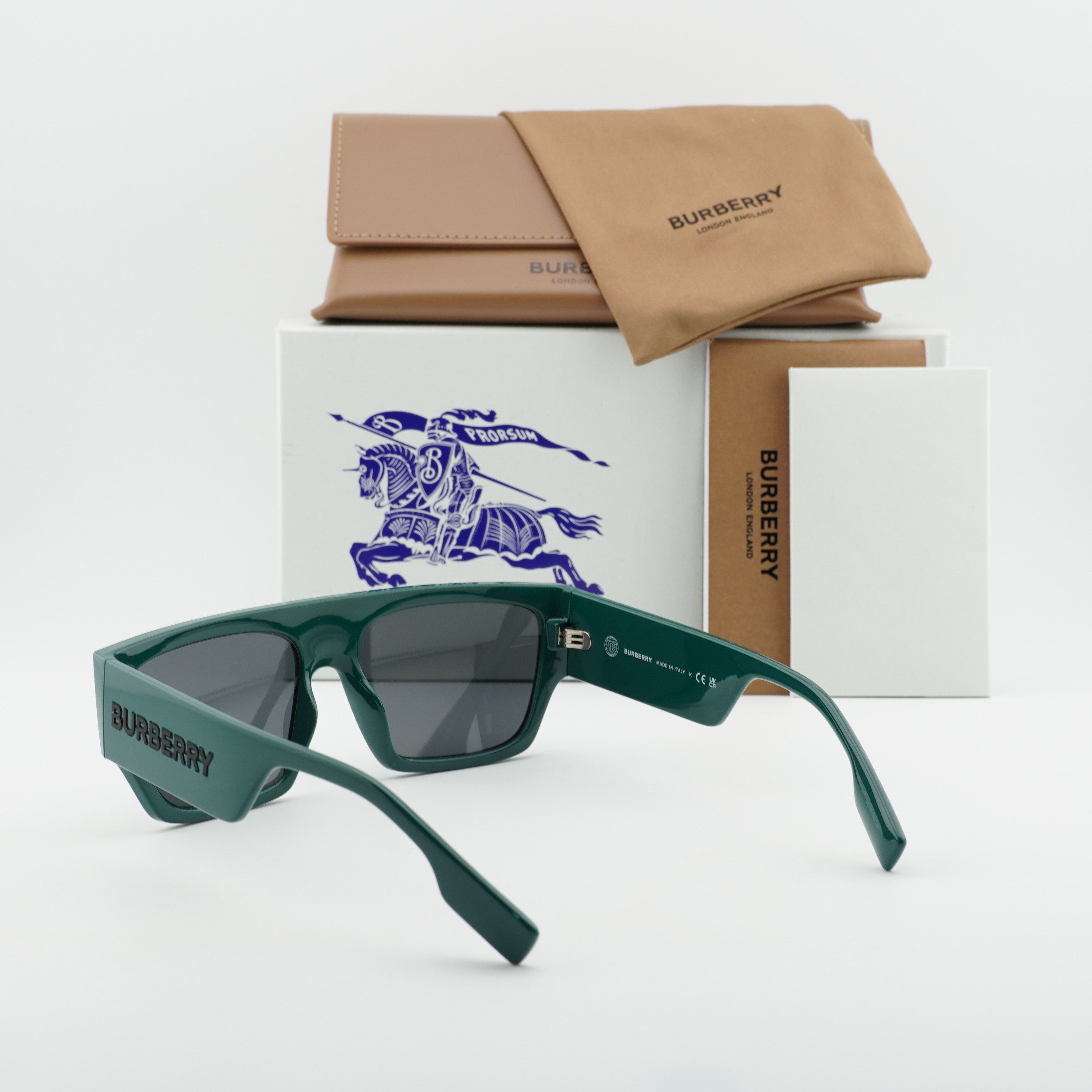 Burberry Burberry BE4397U 407187 Sunglasses Green Square Frame Size ONE SIZE - 10 Thumbnail