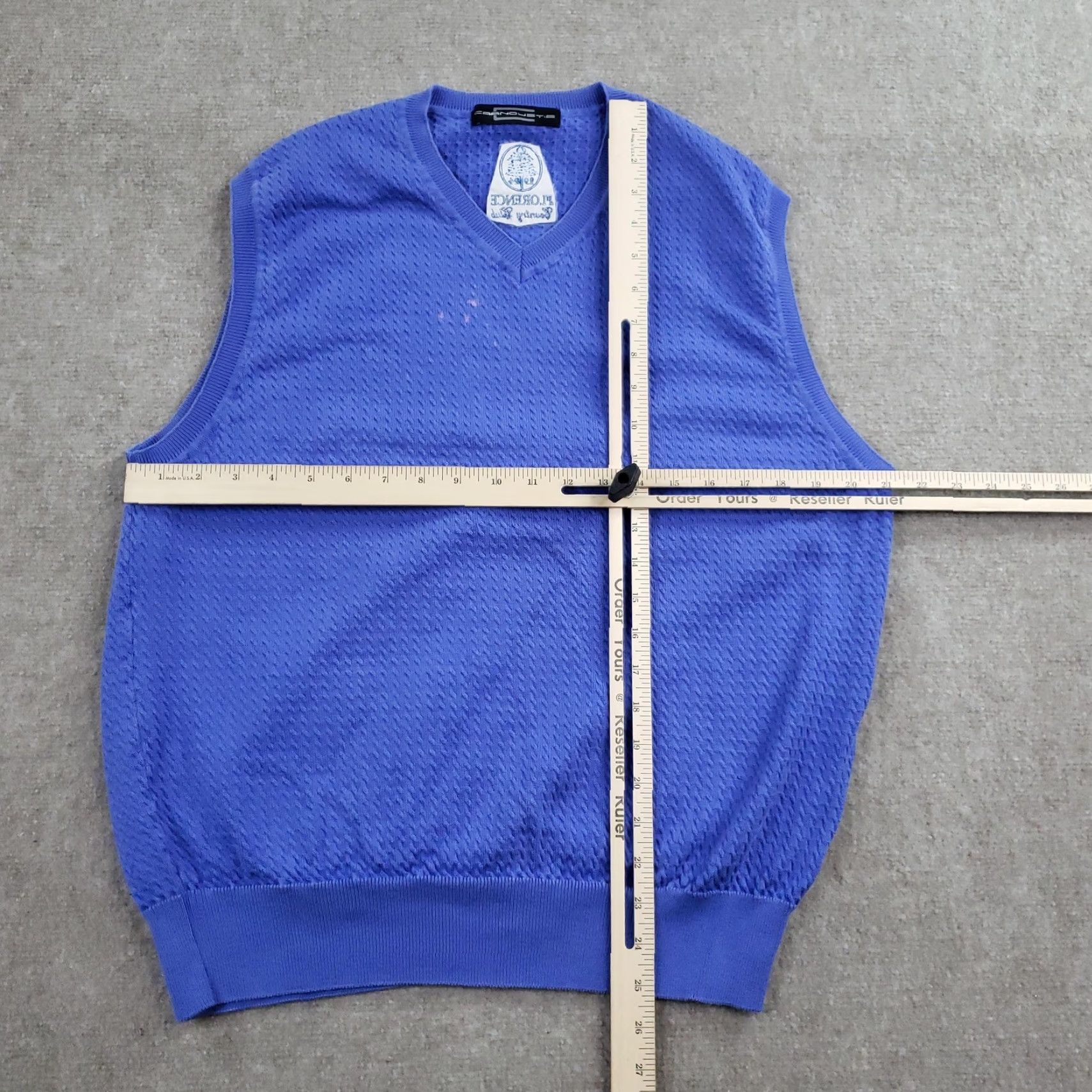 Vintage VINTAGE Carnoustie Sweater Vest Mens XL Blue Cotton V-Neck Knit - Embroidered Logo Florence Country Club Golf ZZ Size US XL / EU 56 / 4 - 2 Thumbnail