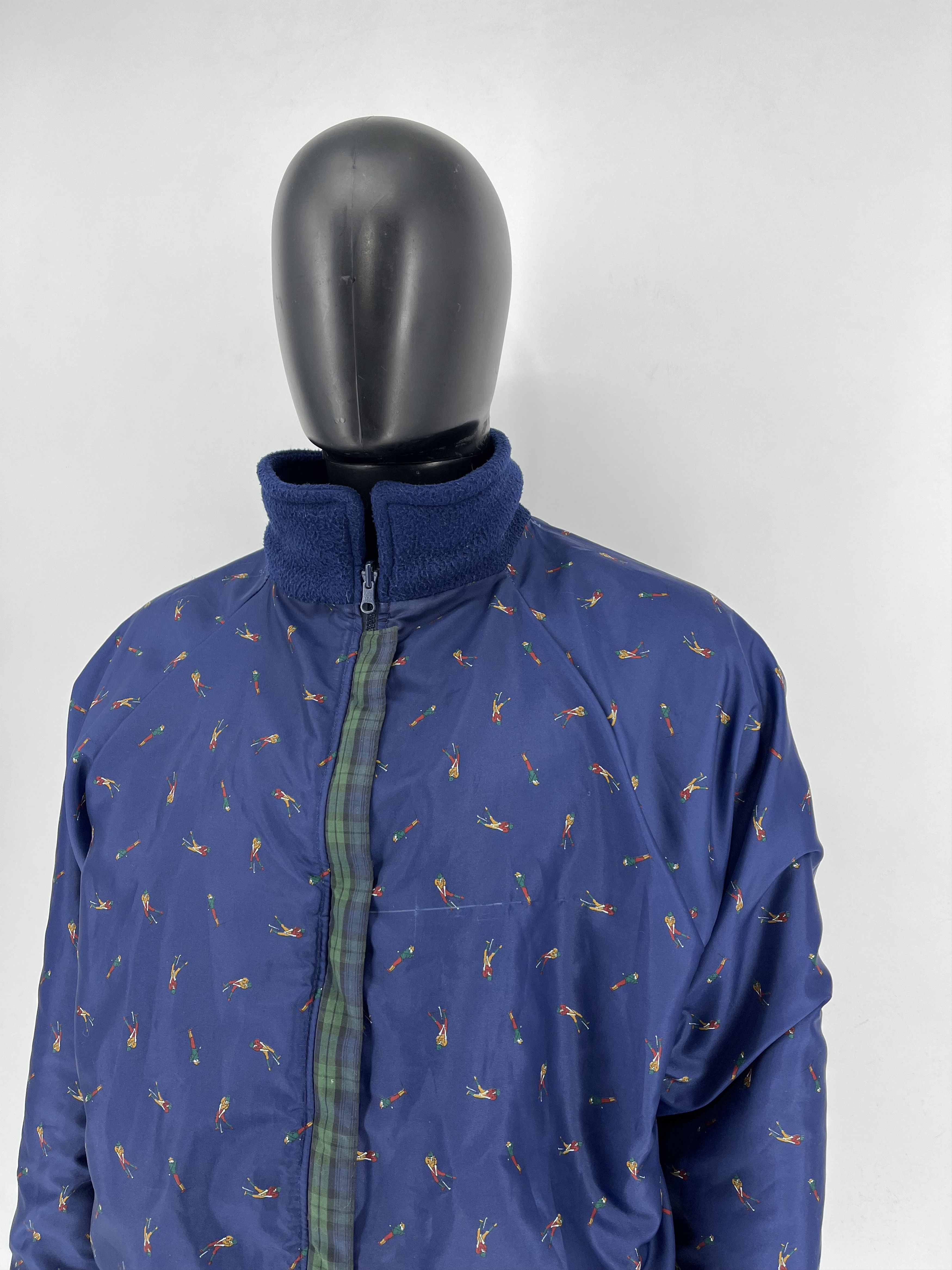 Vintage Vintage Reversible Jacket Sherpa - Nylon Jacket Size US XL / EU 56 / 4 - 12 Thumbnail