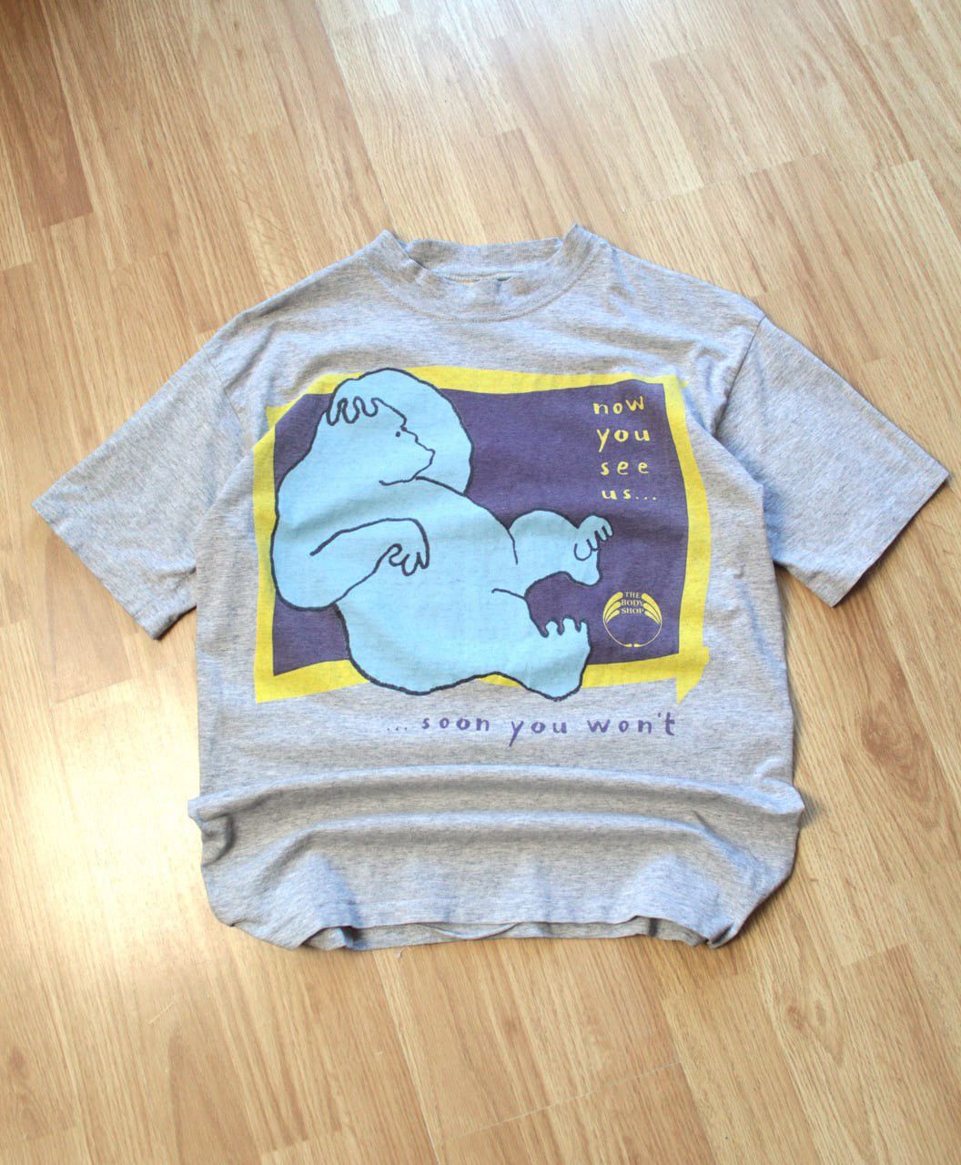 Vintage 🔥 Animals In Danger 90s Vintage T Shirt Body Shop Art Print Size US S / EU 44-46 / 1 - 1 Thumbnail