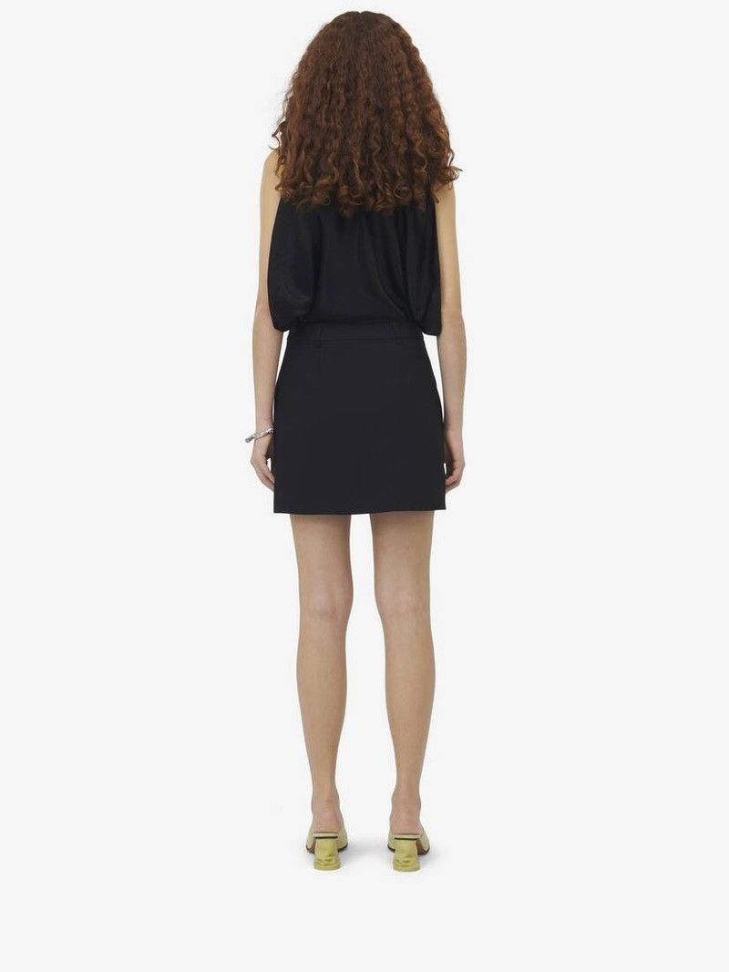 Alexander McQueen o1srvl11e0326 Pleated Mini Skirt in Black Size 28" / US 6 / IT 42 - 4 Thumbnail
