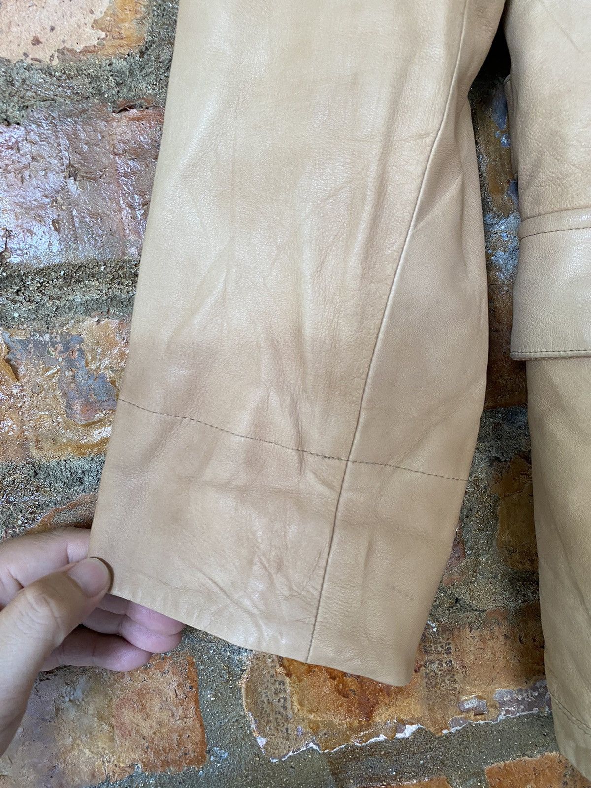 Japanese Brand × Mademoiselle Non Non 1990s Sheepskin Leather Jacket Size M / US 6-8 / IT 42-44 - 8 Thumbnail