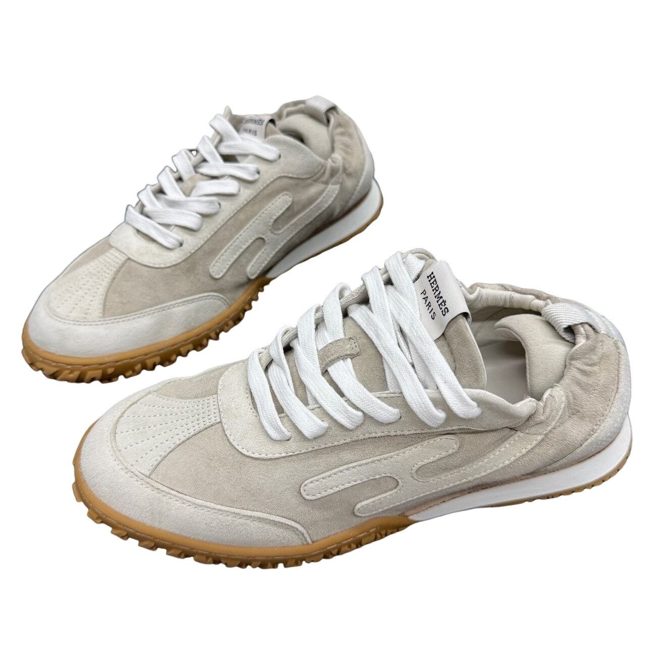 Hermes Hermès Jet Suede Sneakers Size 37.5 Size US 7.5 / IT 37.5 - 1 Thumbnail
