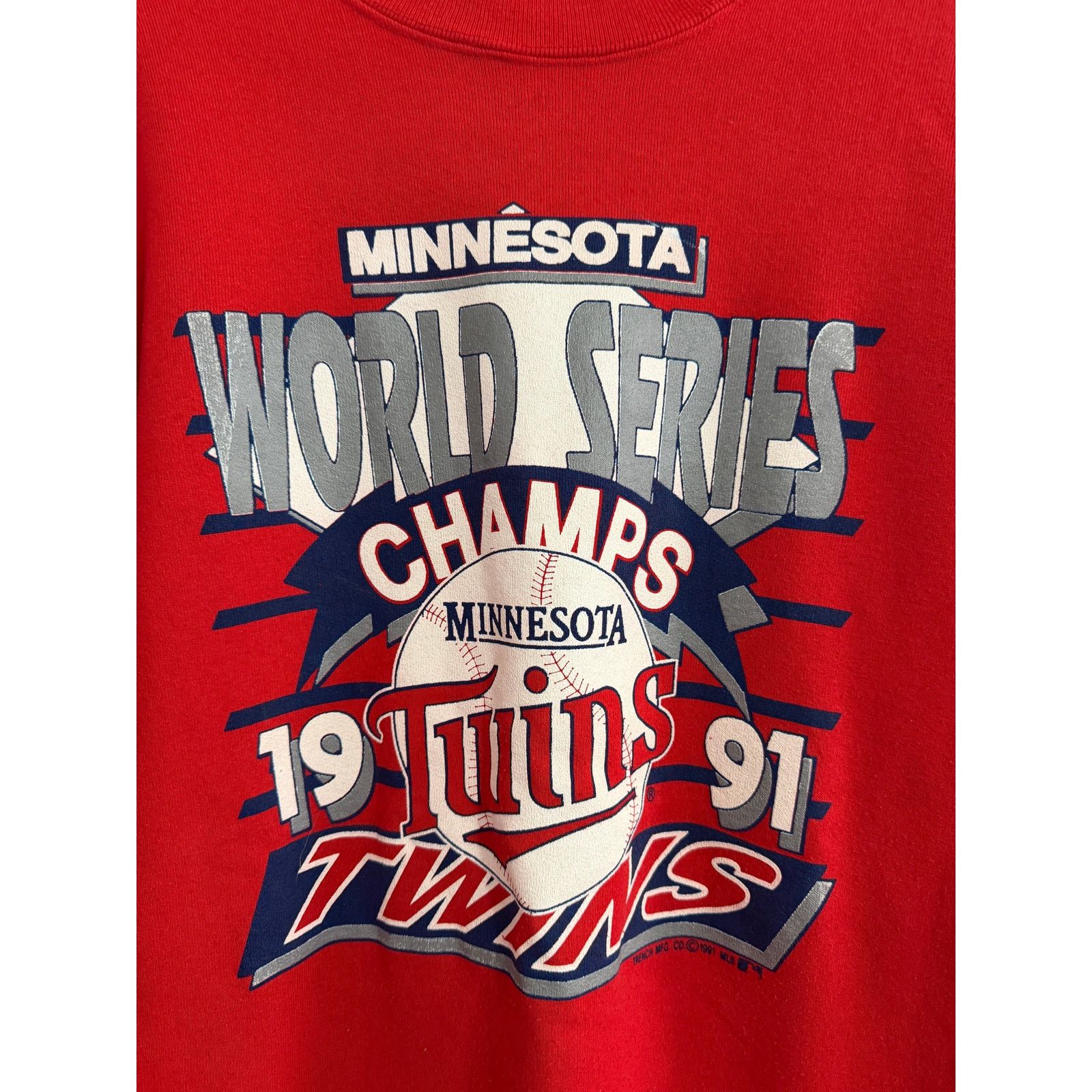 Trench USA Vintage Minnesota Twins 1991 World Series Crewneck Size XXL Size US XXL / EU 58 / 5 - 2 Thumbnail