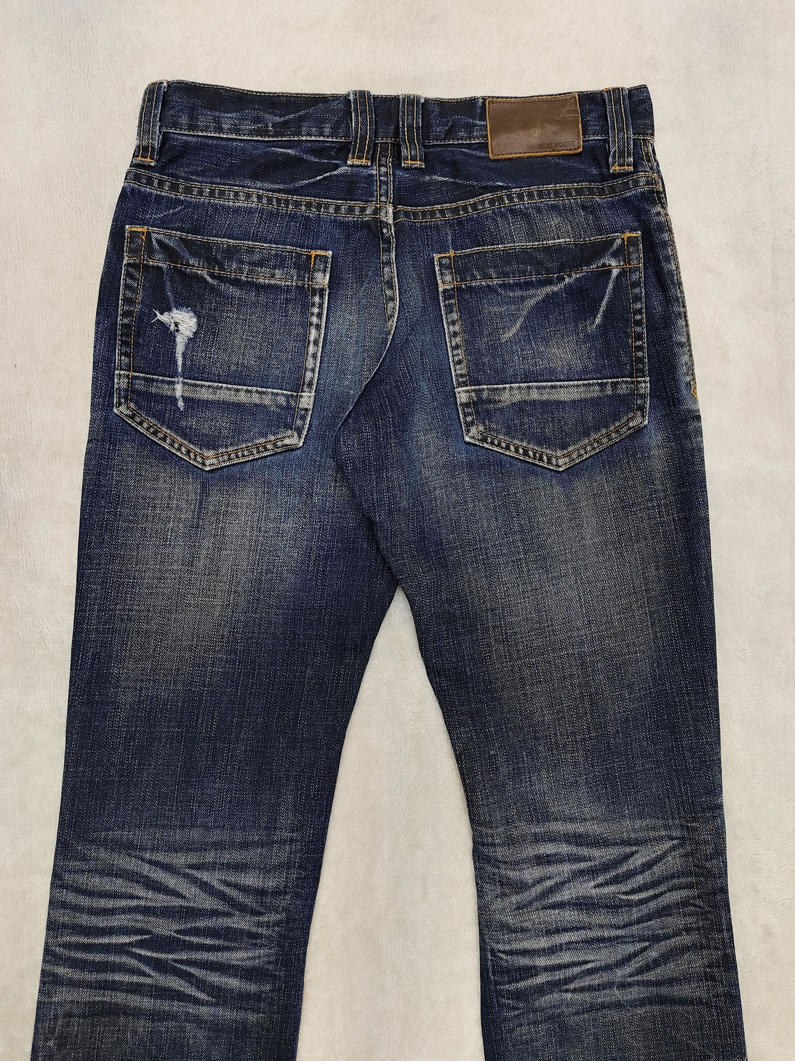 Tete Homme Tete Homme🇯🇵 Heavy Whisker Indigo Distressed Slim Jeans Size US 29 - 4 Thumbnail