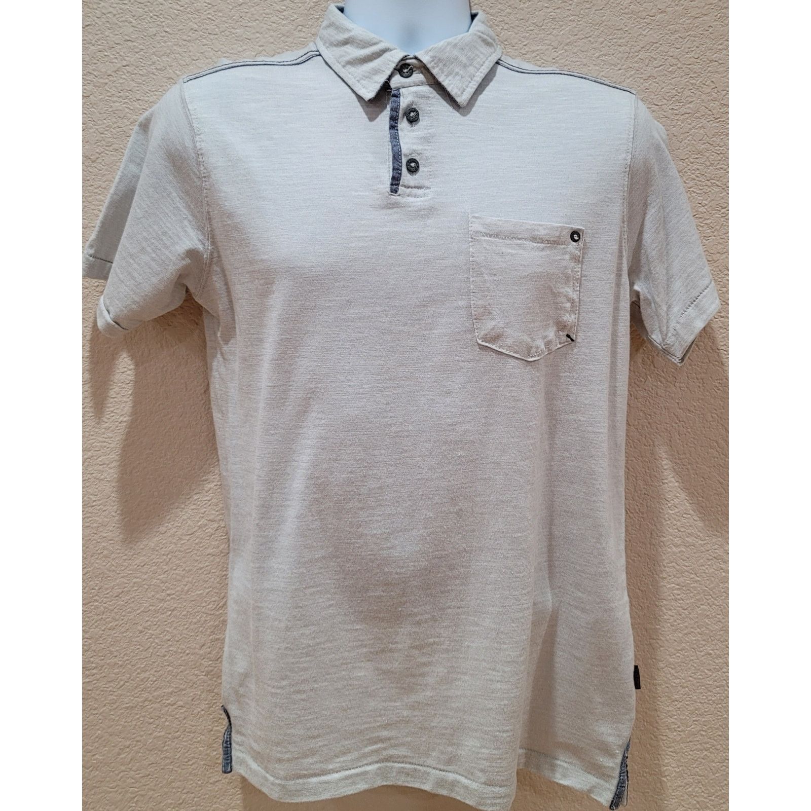 Paper Denim & Cloth PD & C Heathered Gray Men's Polo Shirt Medium Size US M / EU 48-50 / 2 - 1 Thumbnail