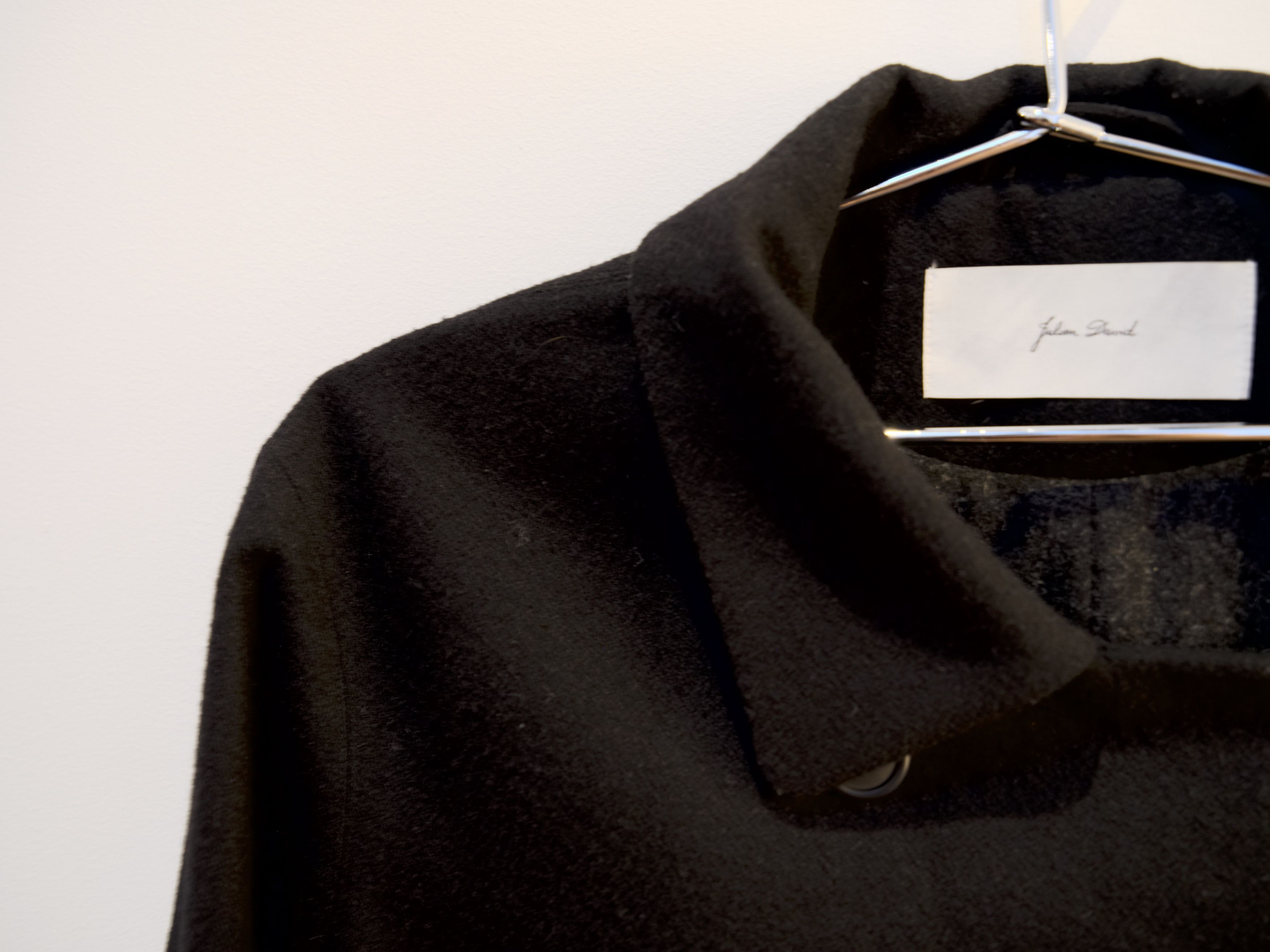 JULIEN DAVID Julien David Black Wool Double-Breasted Peacoat L Size US L / EU 52-54 / 3 - 5 Thumbnail
