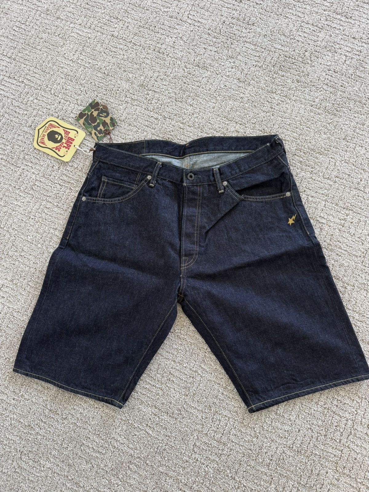 Bape Bape Denim Shorts Size US 32 / EU 48 - 2 Thumbnail