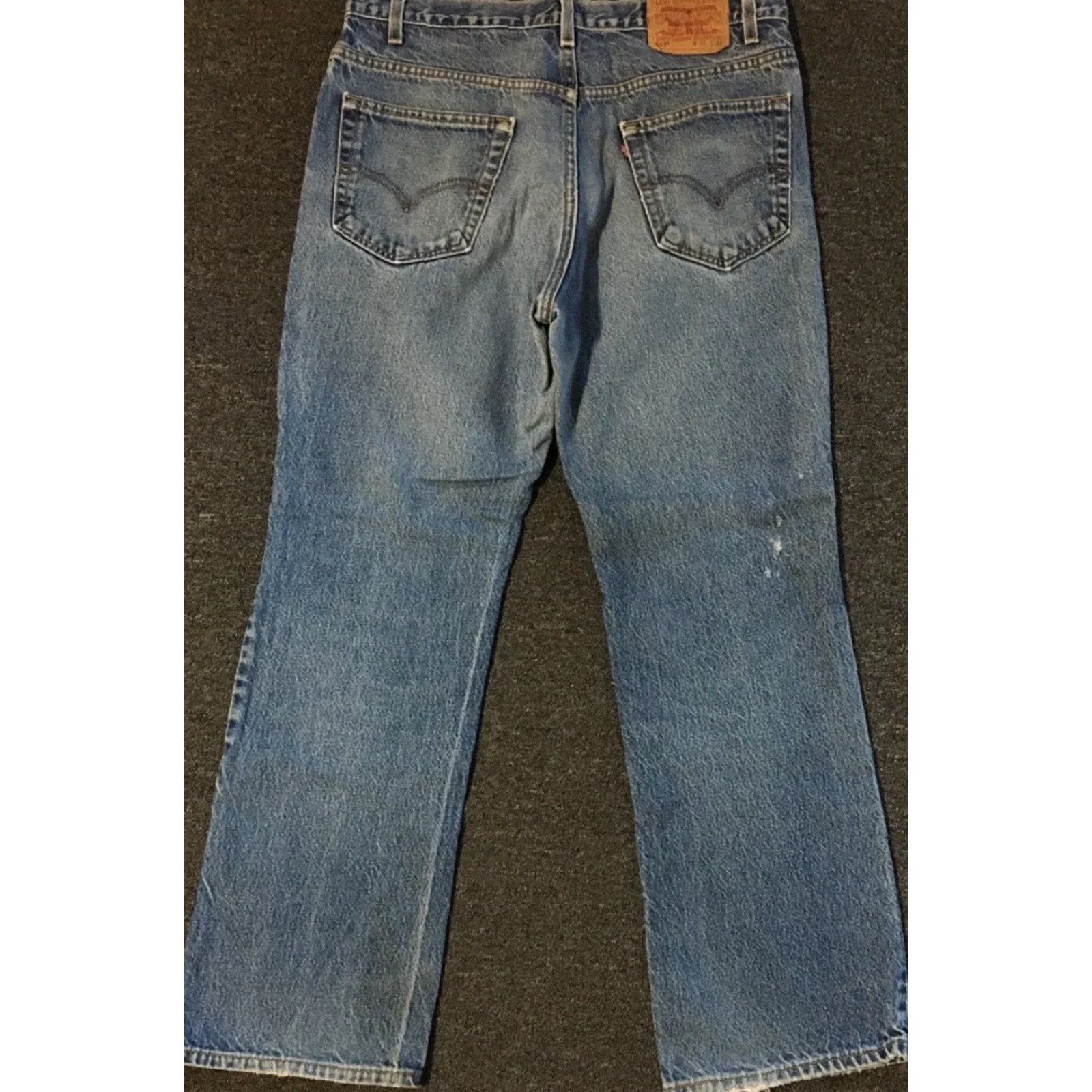 Levi's VINTAGE Levi's 517 Jeans Mens Bootcut 36 Blue Denim Distressed USA 80s 90s Grunge Western Rockabilly Biker Cowboy Regular Inseam 30 Size US 36 / EU 52 - 2 Thumbnail