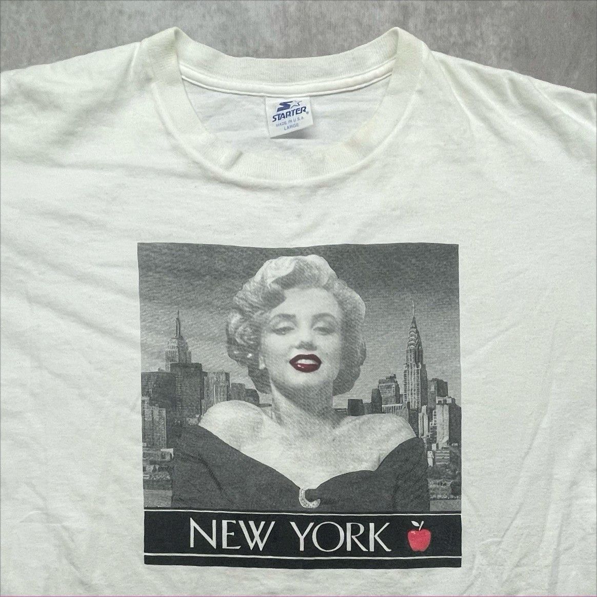 Starter VTG RARE 90s Starter Marilyn Monroe New York City T-Shirt US Size US L / EU 52-54 / 3 - 1 Thumbnail