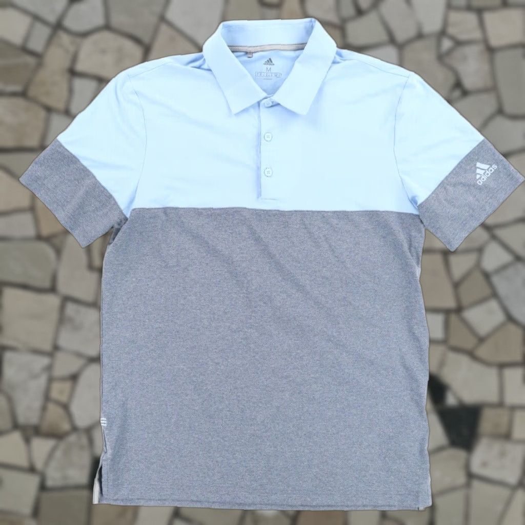 Adidas Adidas Woven High Stretch Colorblock Polo Shirt Men's M Shirt Size US M / EU 48-50 / 2 - 1 Thumbnail
