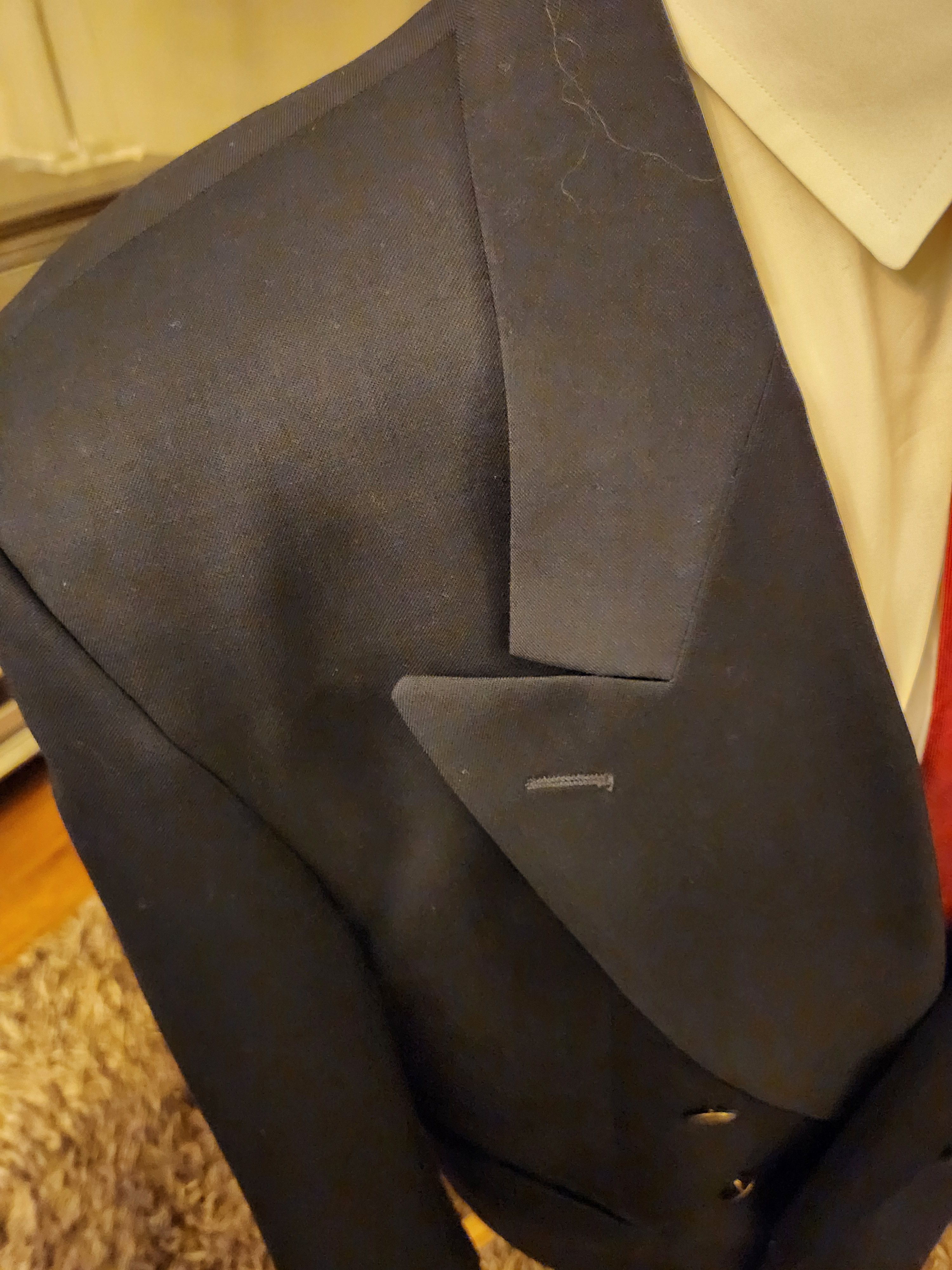 Yves Saint Laurent 100% Wool Double Breast Blue Blazer Size 42R - 3 Thumbnail